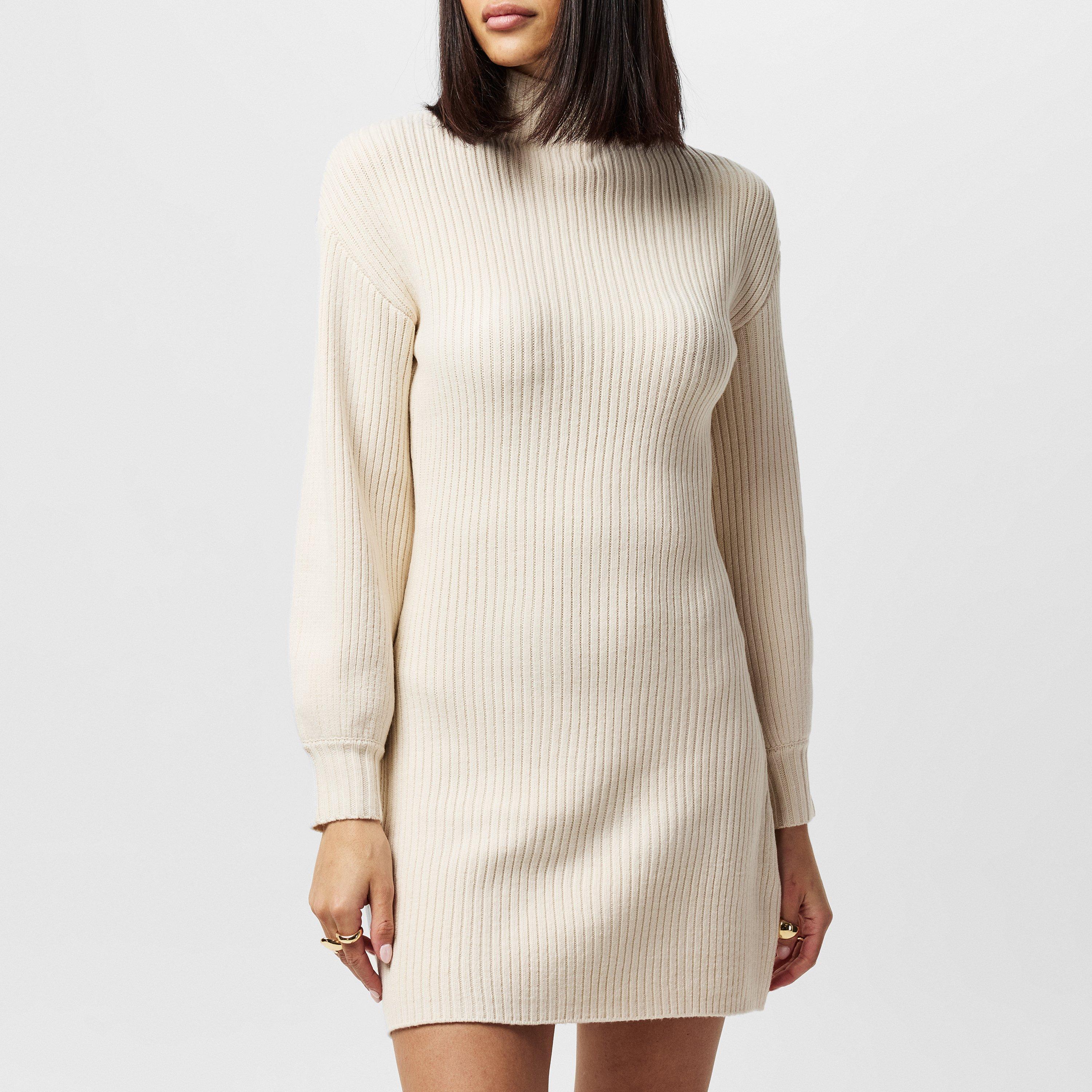 Classic Cream - French Connection - Women's Myla Knitted Jumper Dress - 1