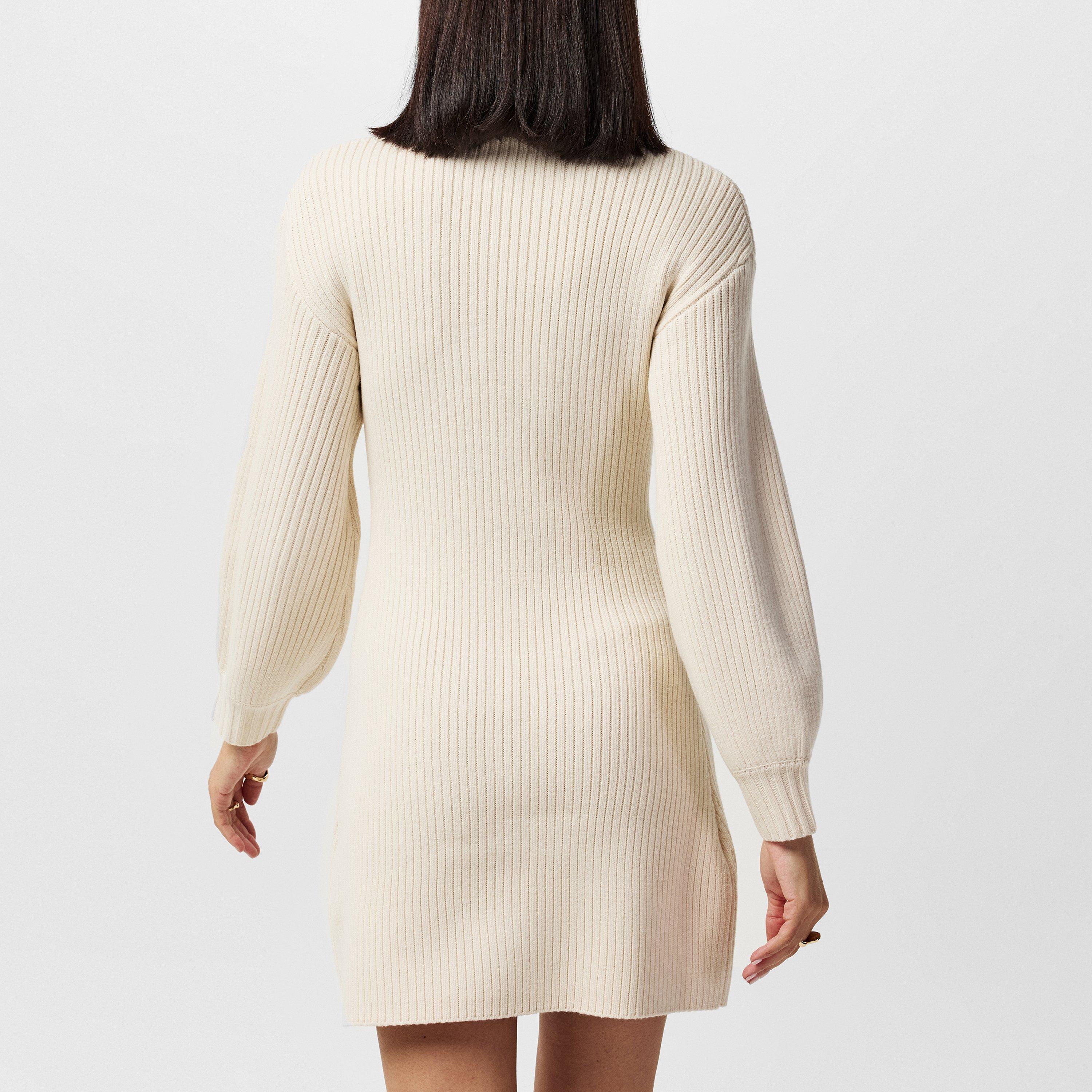 Classic Cream - French Connection - Women's Myla Knitted Jumper Dress - 3