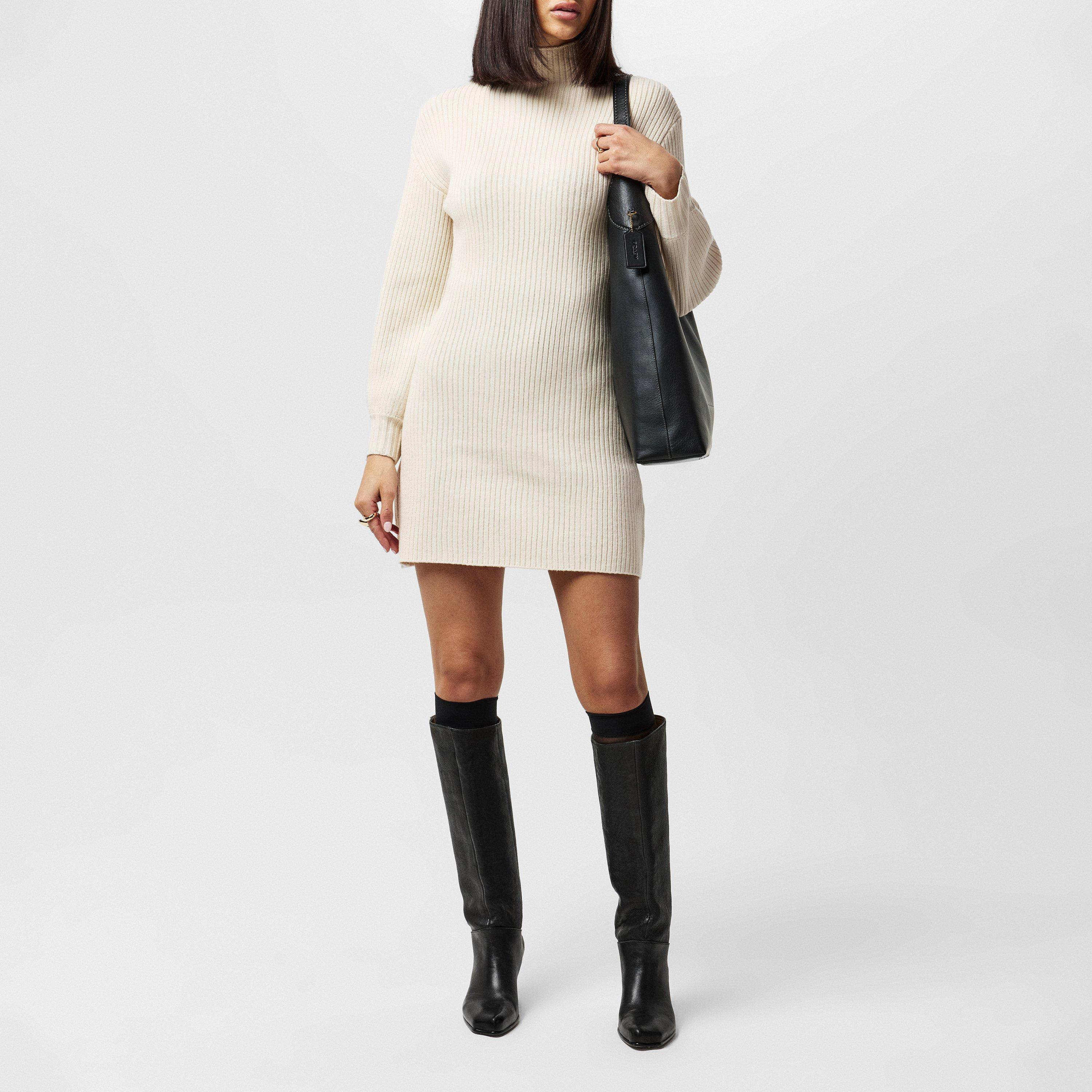 Classic Cream - French Connection - Women's Myla Knitted Jumper Dress - 4