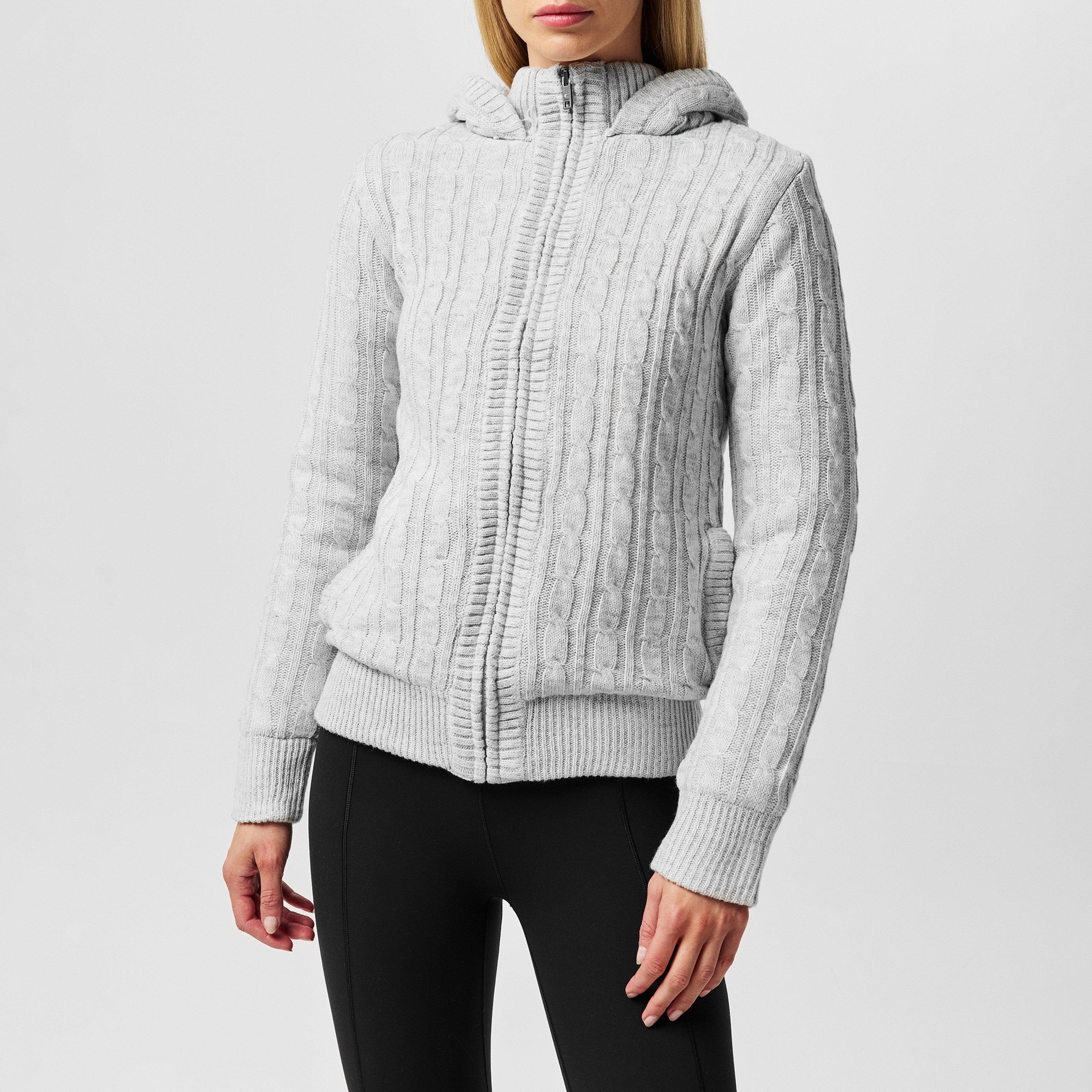 Gris - SoulCal - Hooded Zip Knit Cardigan Womens - 1