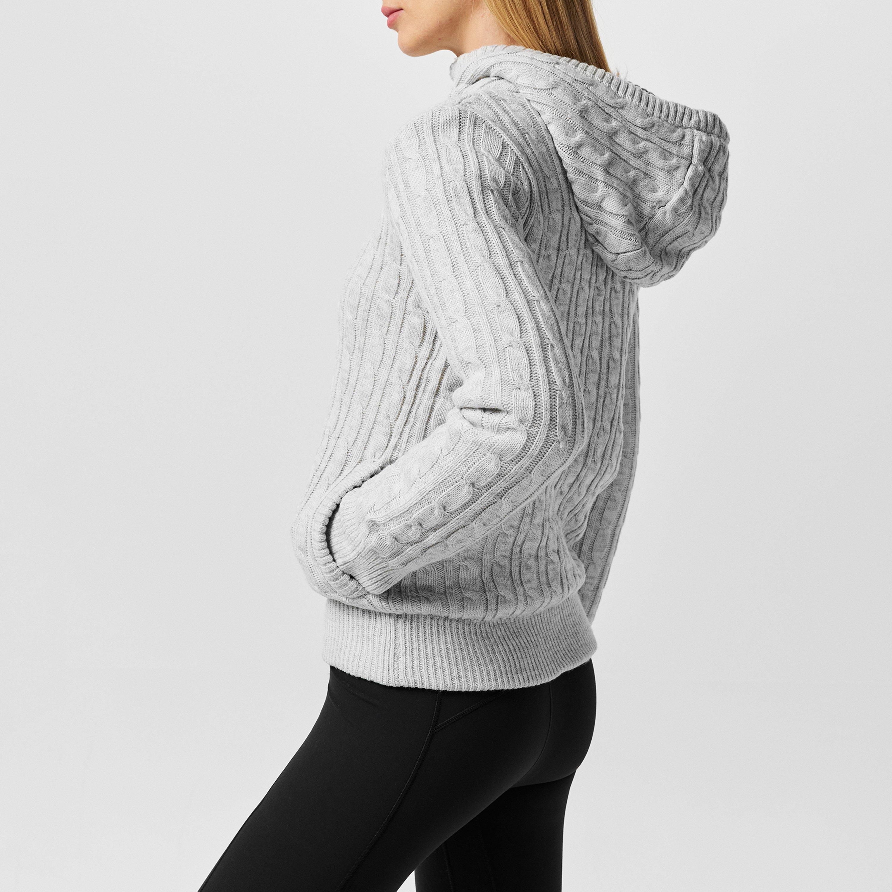 Gris - SoulCal - Hooded Zip Knit Cardigan Womens - 2