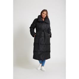 Be You Wrap Wrap Midi Tie Waist Padded Coat