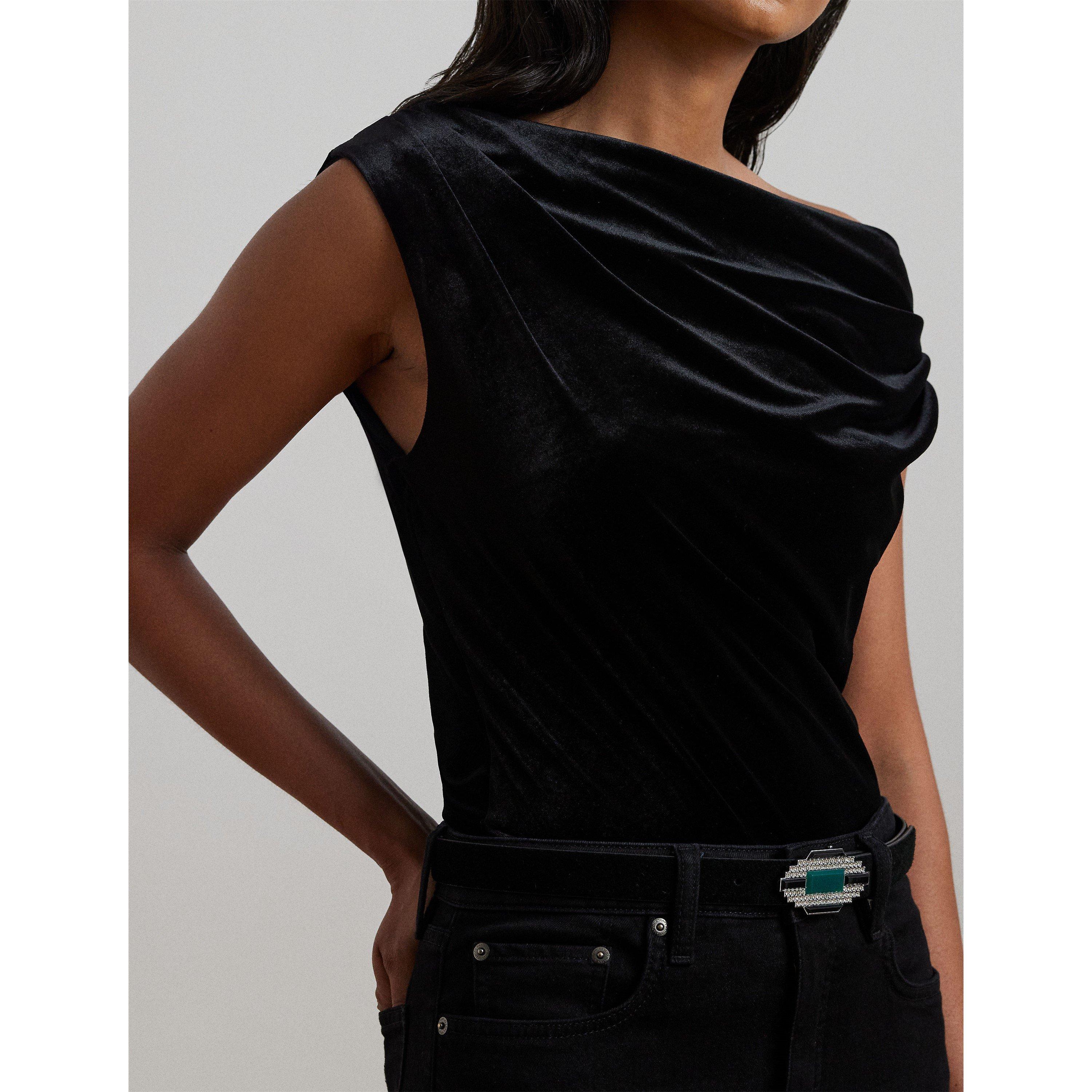 Black Velvet - Lauren by Ralph Lauren - Kinthea Velvet Top - 4