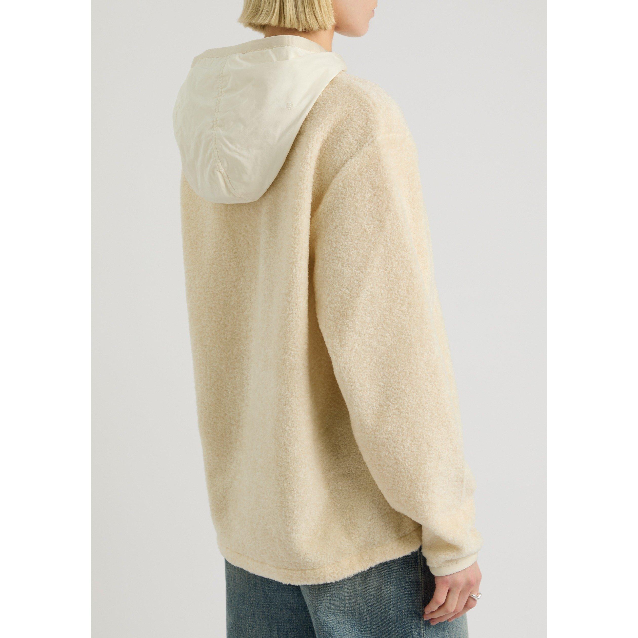 IVORY - Moncler - Women's Logo Over the Head Faux Fur Hoodie - 3