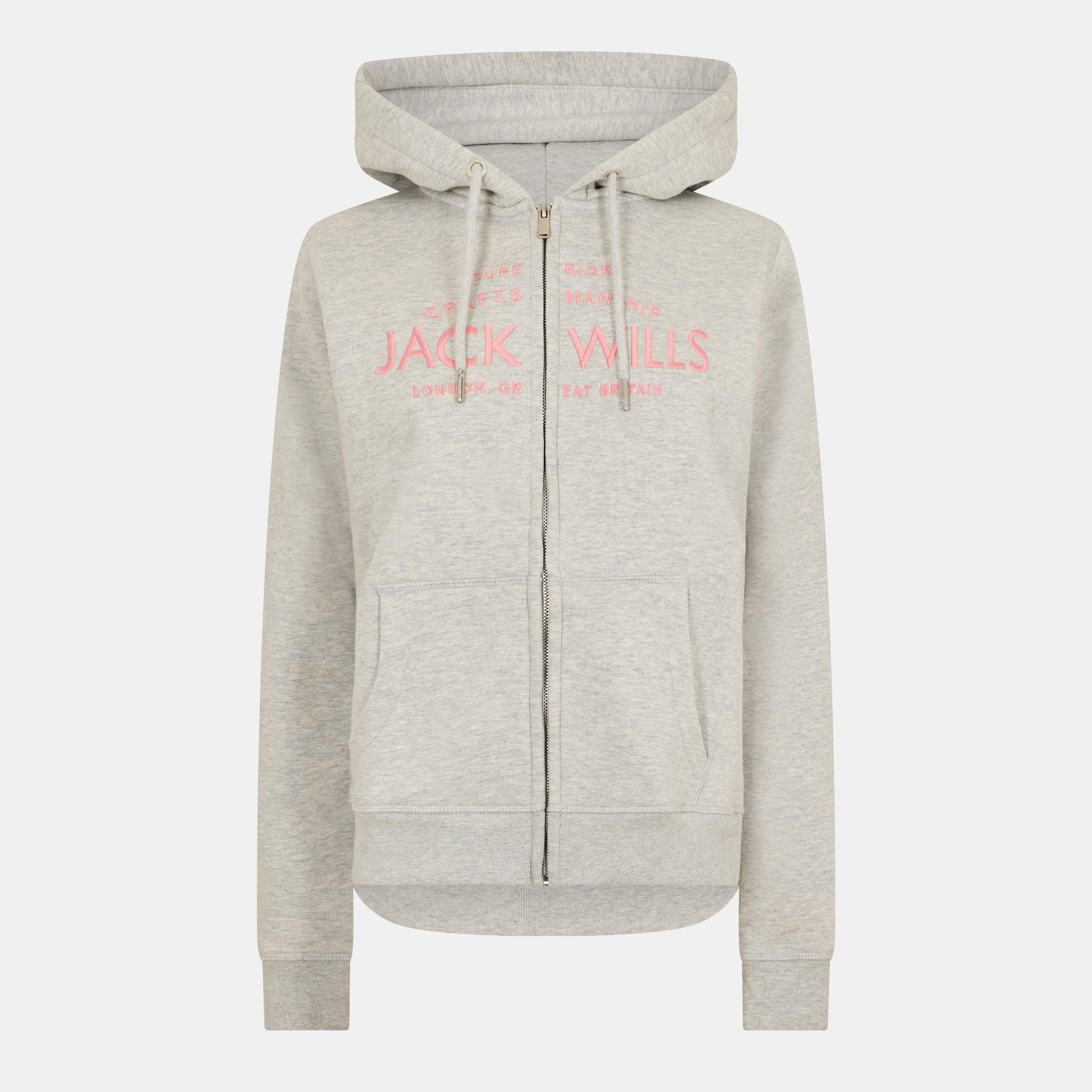 Sweat à capuche femme Jack Wills UK 8 bleu coton graphique avec pull Sweat à capuche femme Jack Wills UK 8 bleu coton graphique avec pull