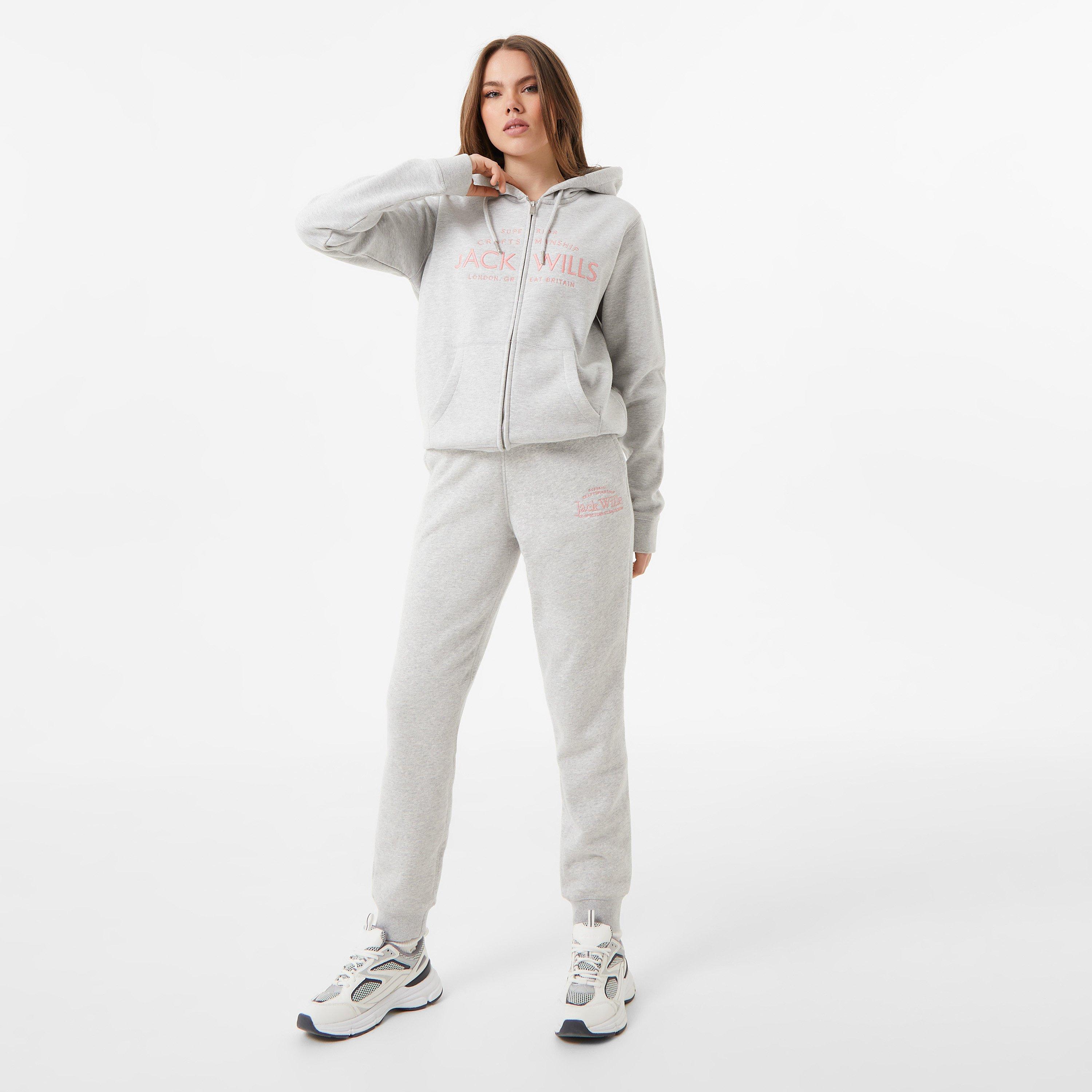 Grey Marl - Jack Wills - Hunston Logo Zip Hoodie - 4