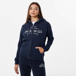 Jack Wills JW Hunston Logo Zip Hoodie