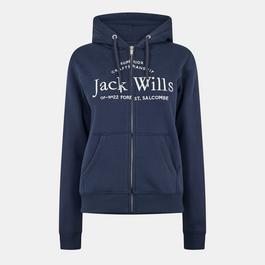 Jack Wills JW Hunston Logo Zip Hoodie