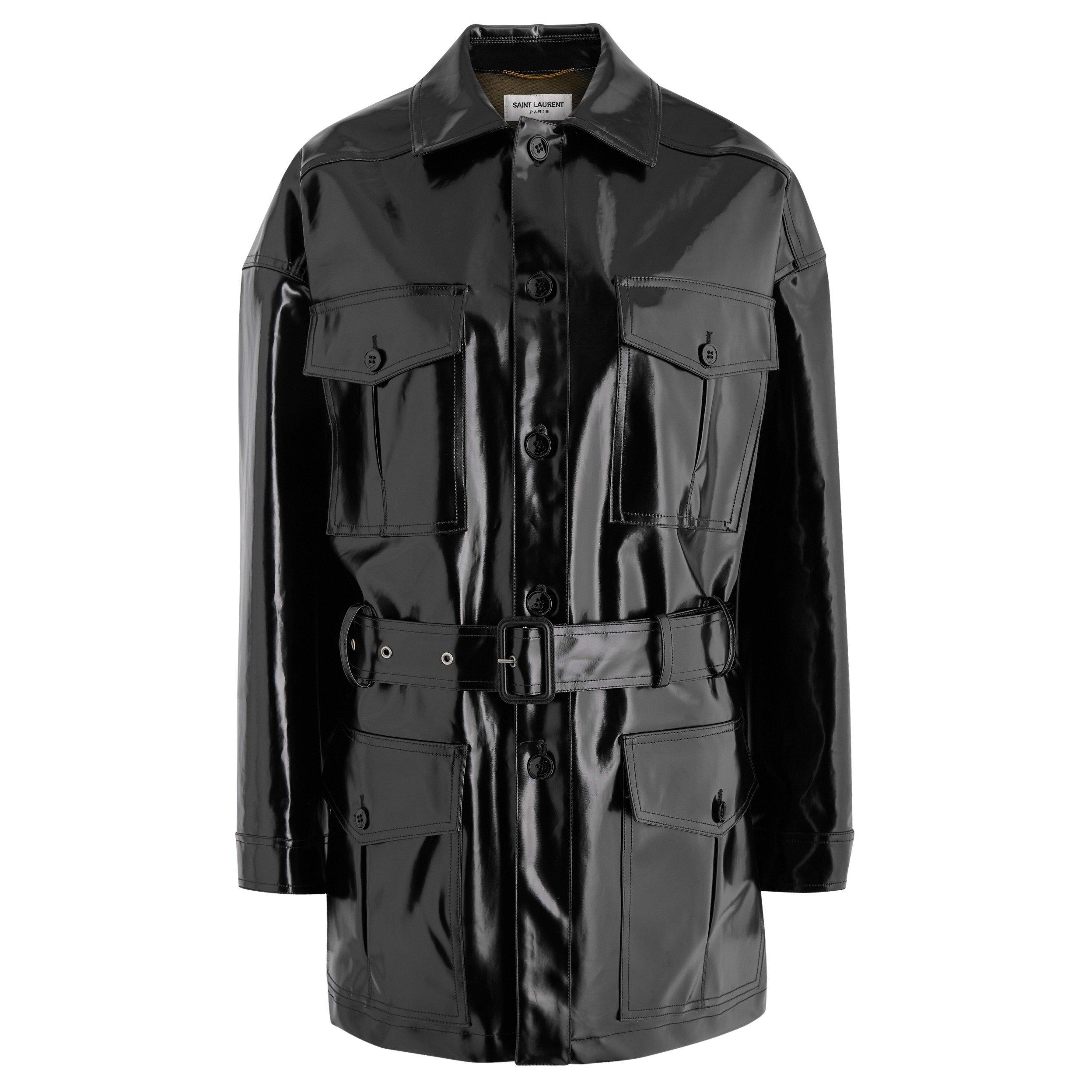 BLACK - Saint Laurent - SAHARIENNE ENDUIT BRILLANCE