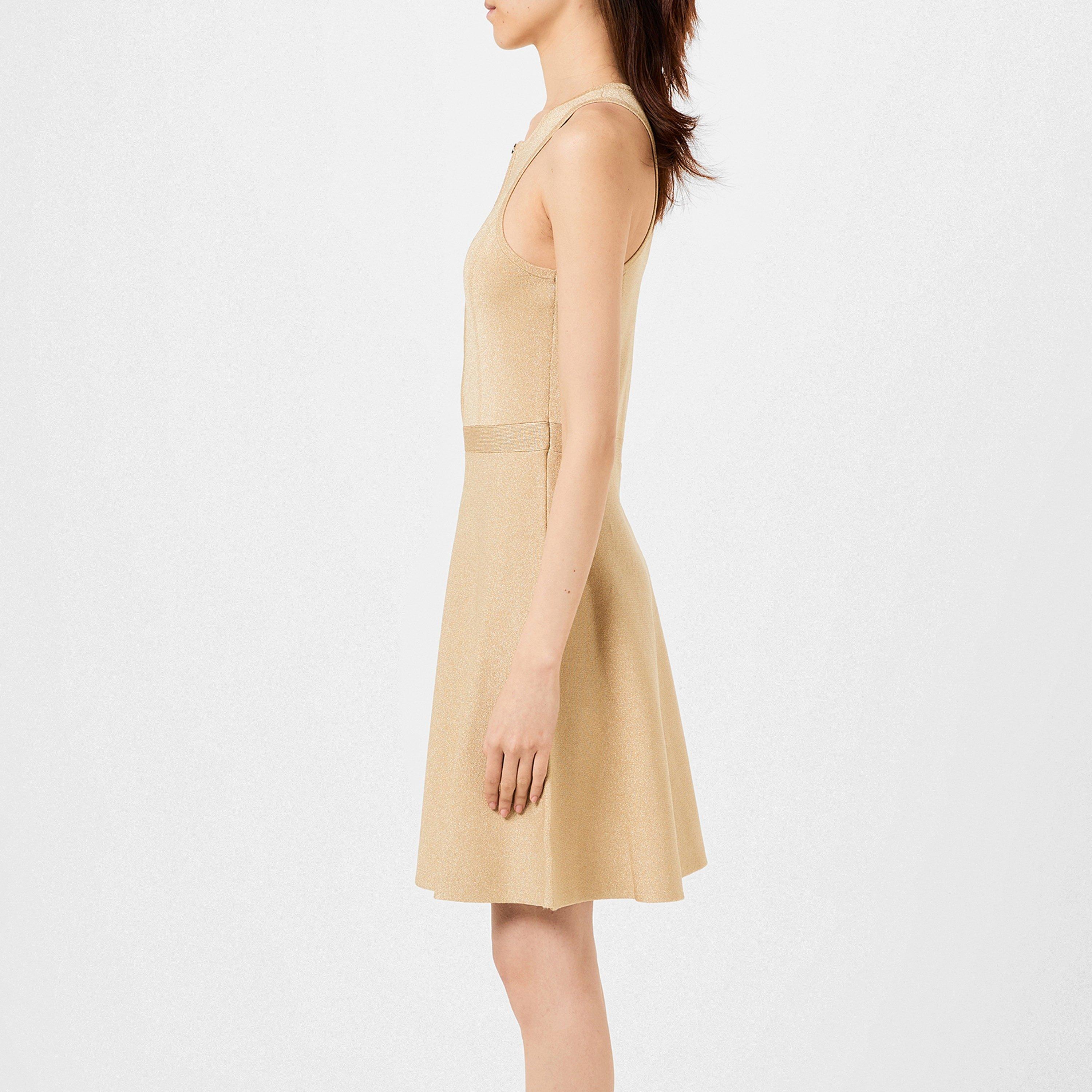 GOLD - MICHAEL Michael Kors - Metallic Flare Dress - 2