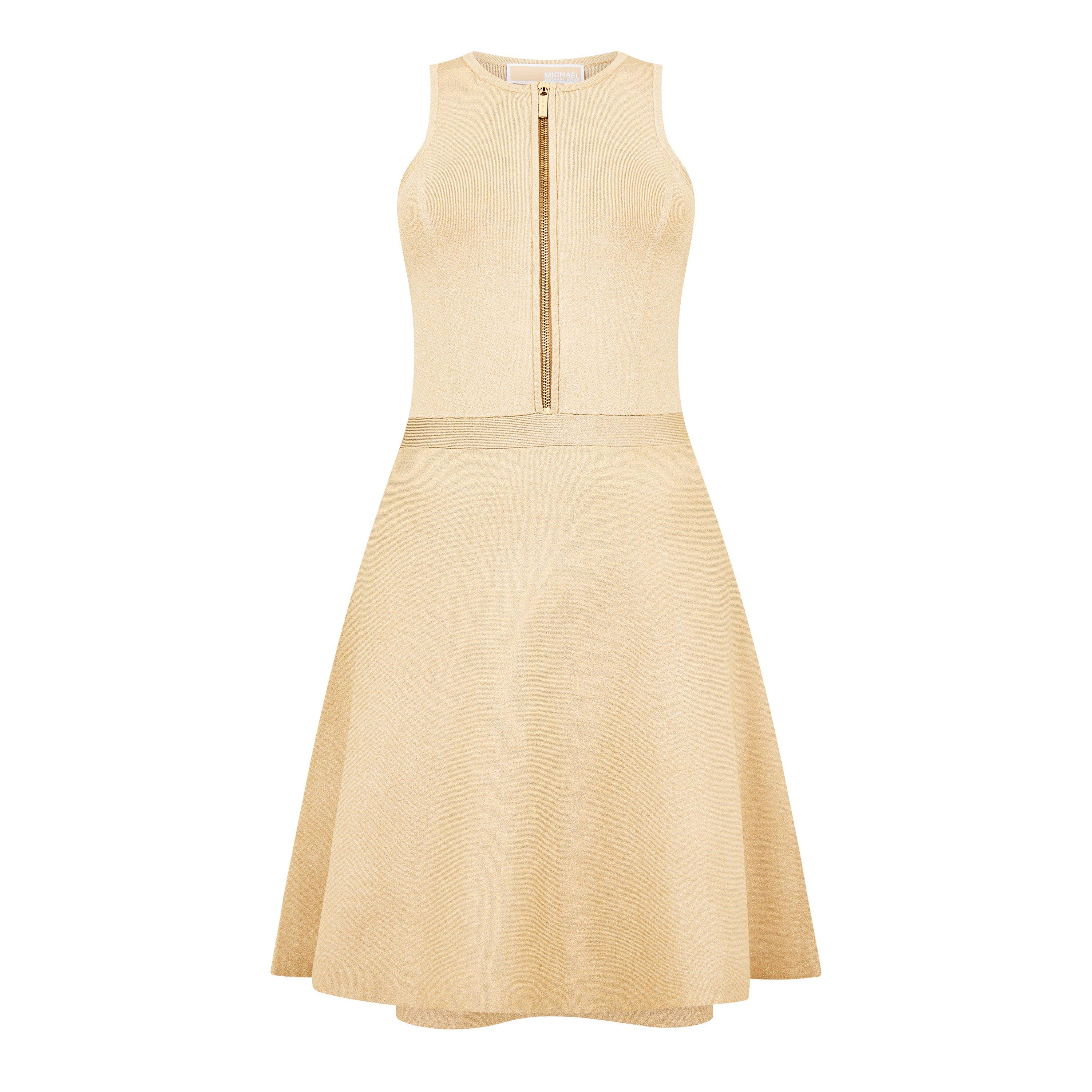 GOLD - MICHAEL Michael Kors - Metallic Flare Dress - 6