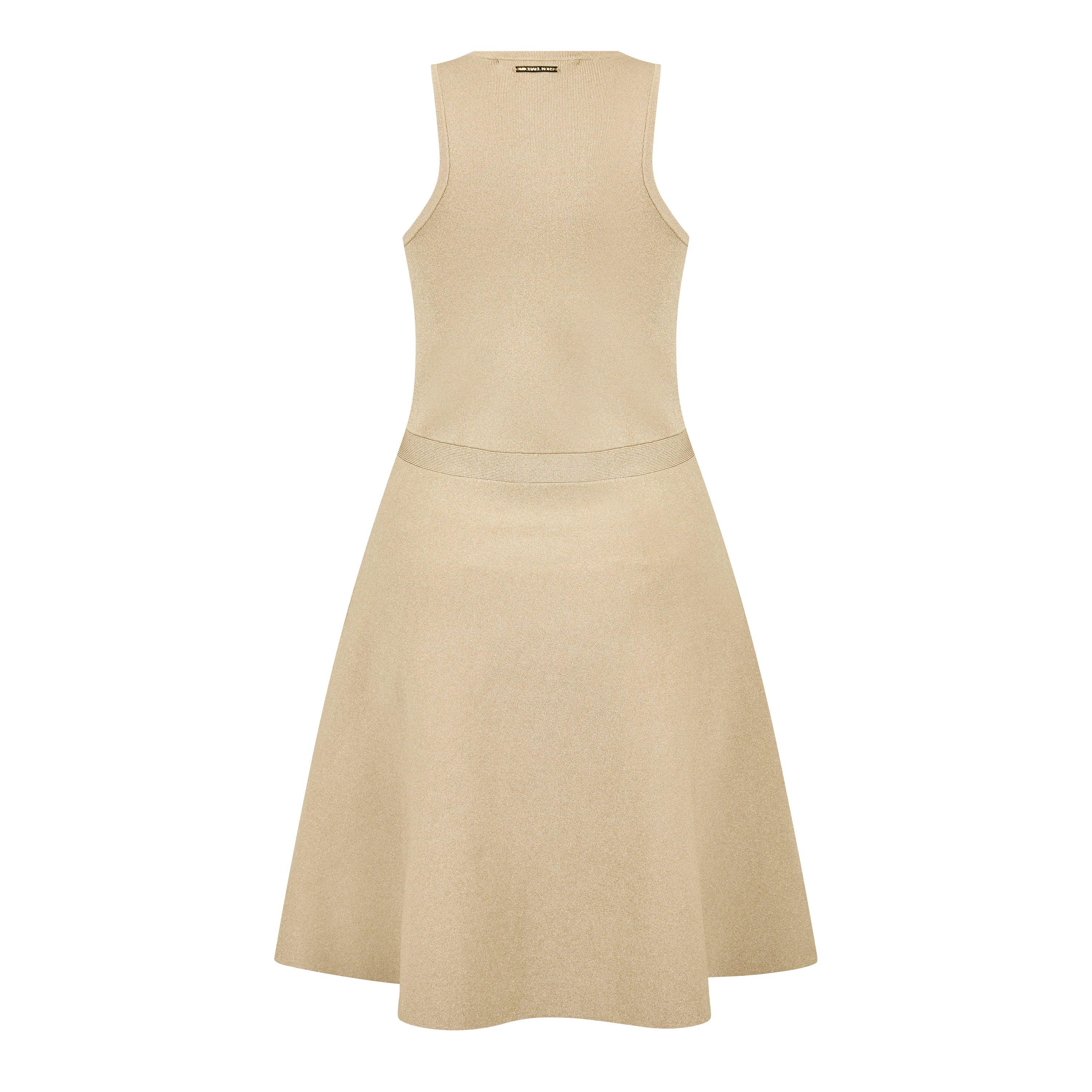 GOLD - MICHAEL Michael Kors - Metallic Flare Dress - 5