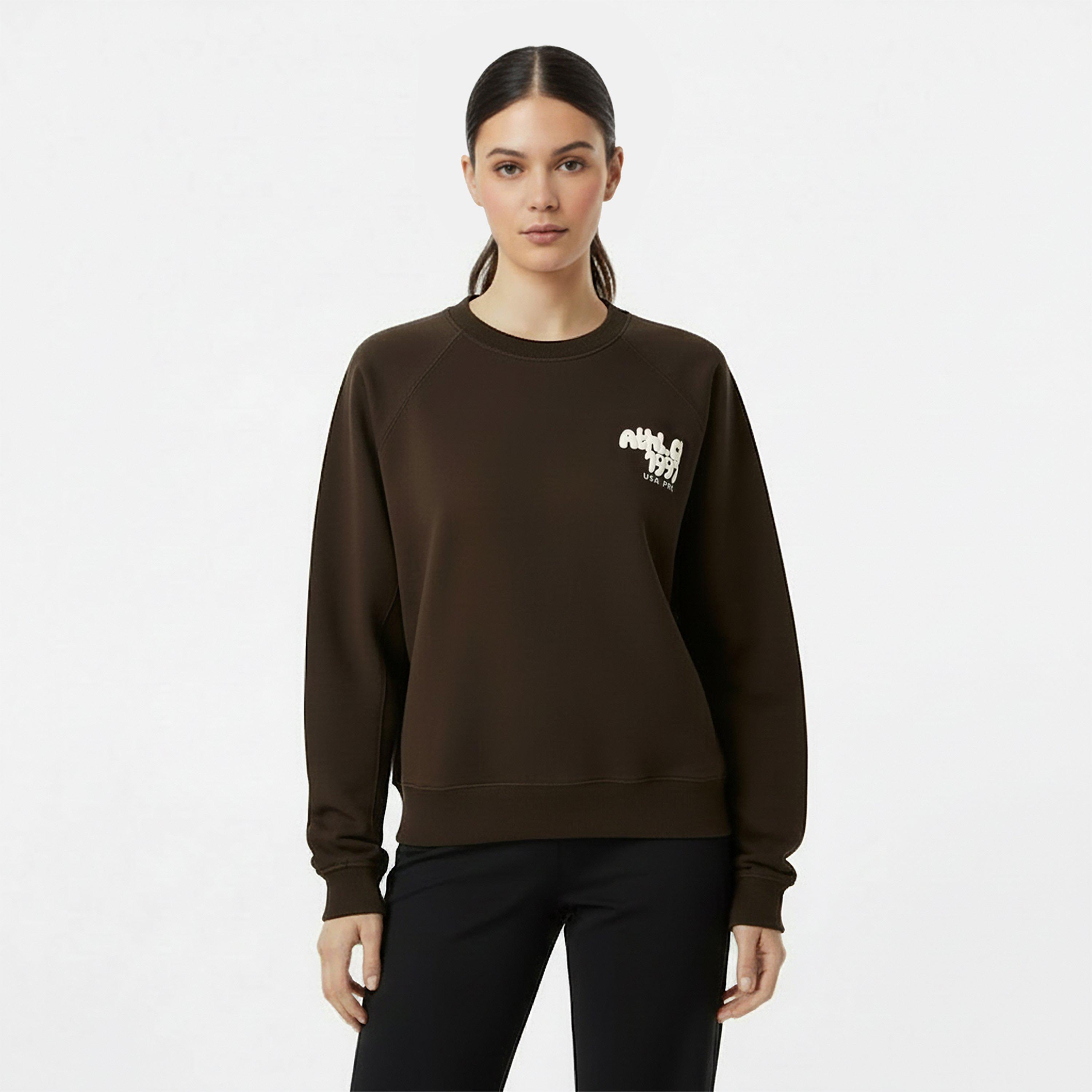 Brown - USA Pro - Oversized Crew Sweatshirt - 3