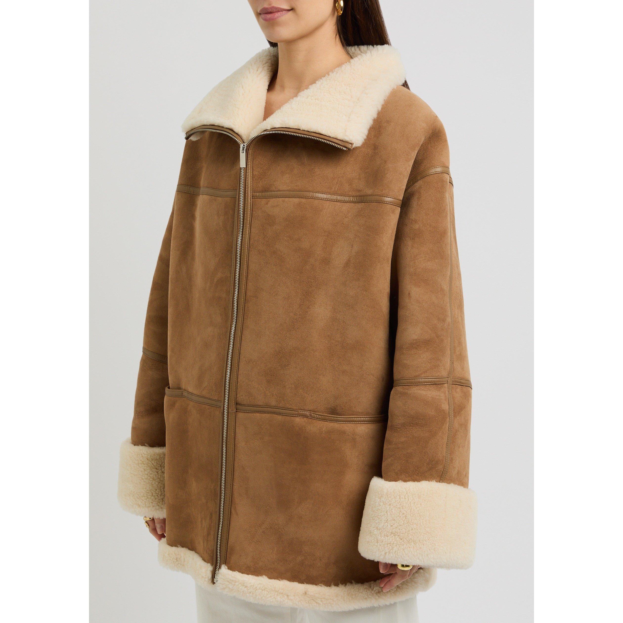 BEIGE - Toteme - SIGNATURE SHEARLING JACKET - 2