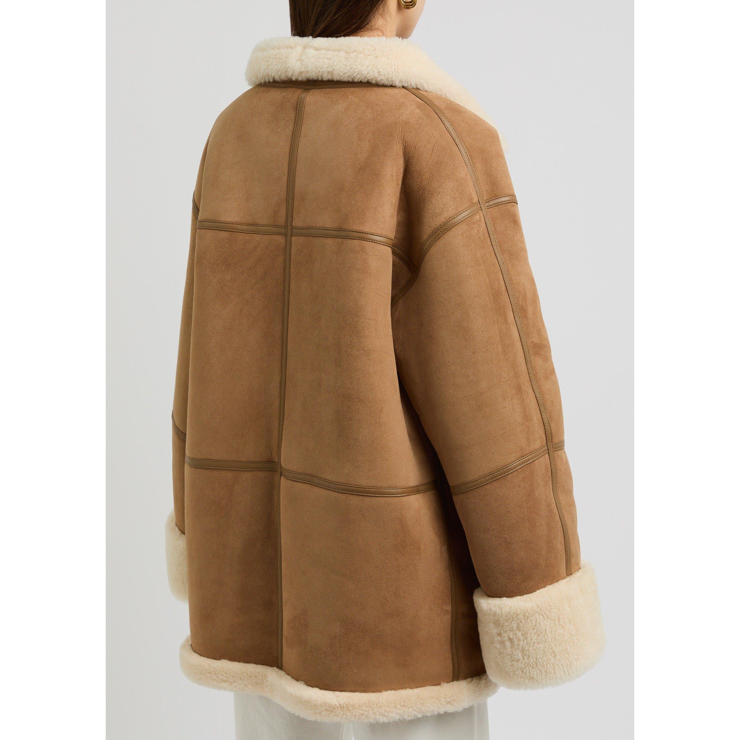 BEIGE - Toteme - SIGNATURE SHEARLING JACKET - 3