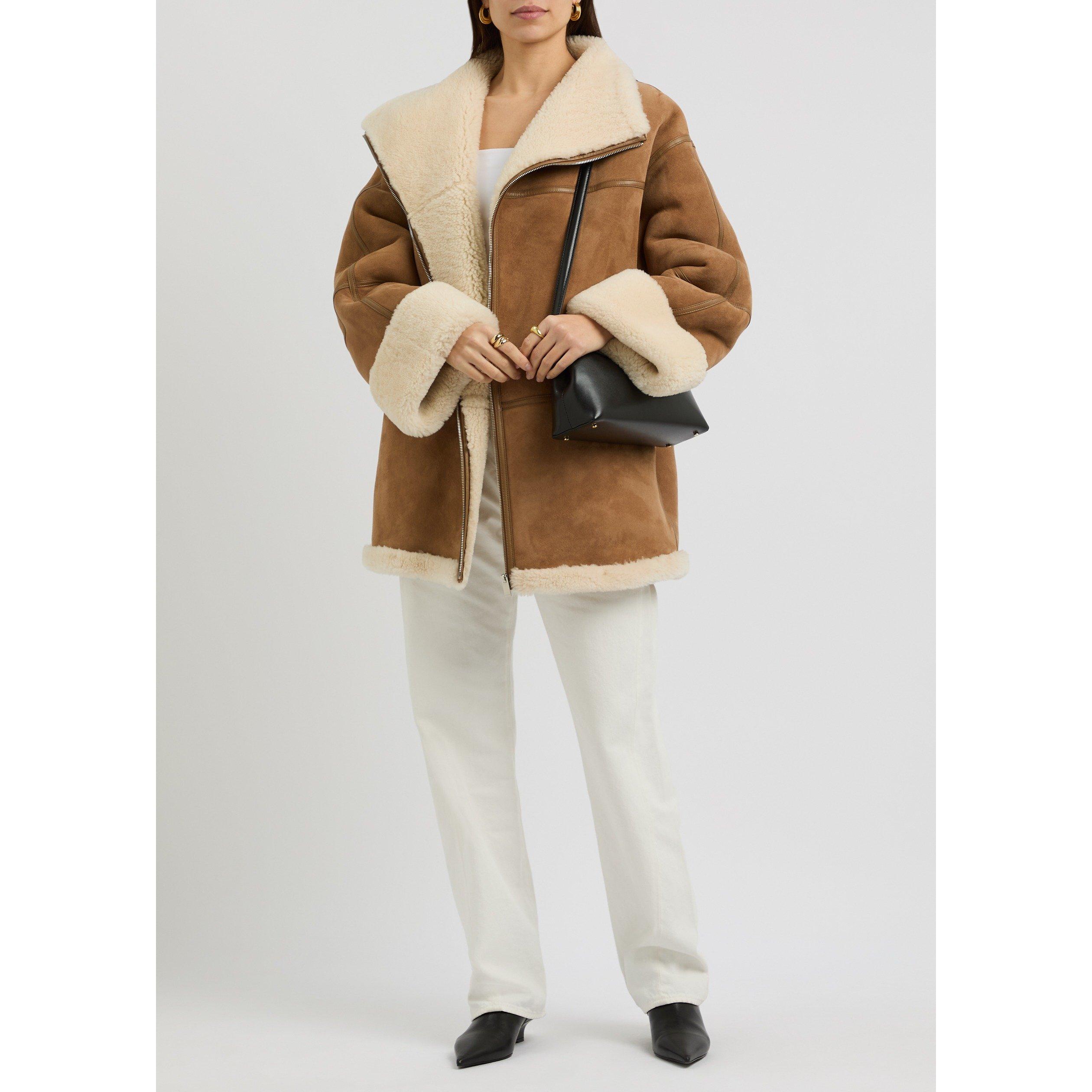 BEIGE - Toteme - SIGNATURE SHEARLING JACKET - 5