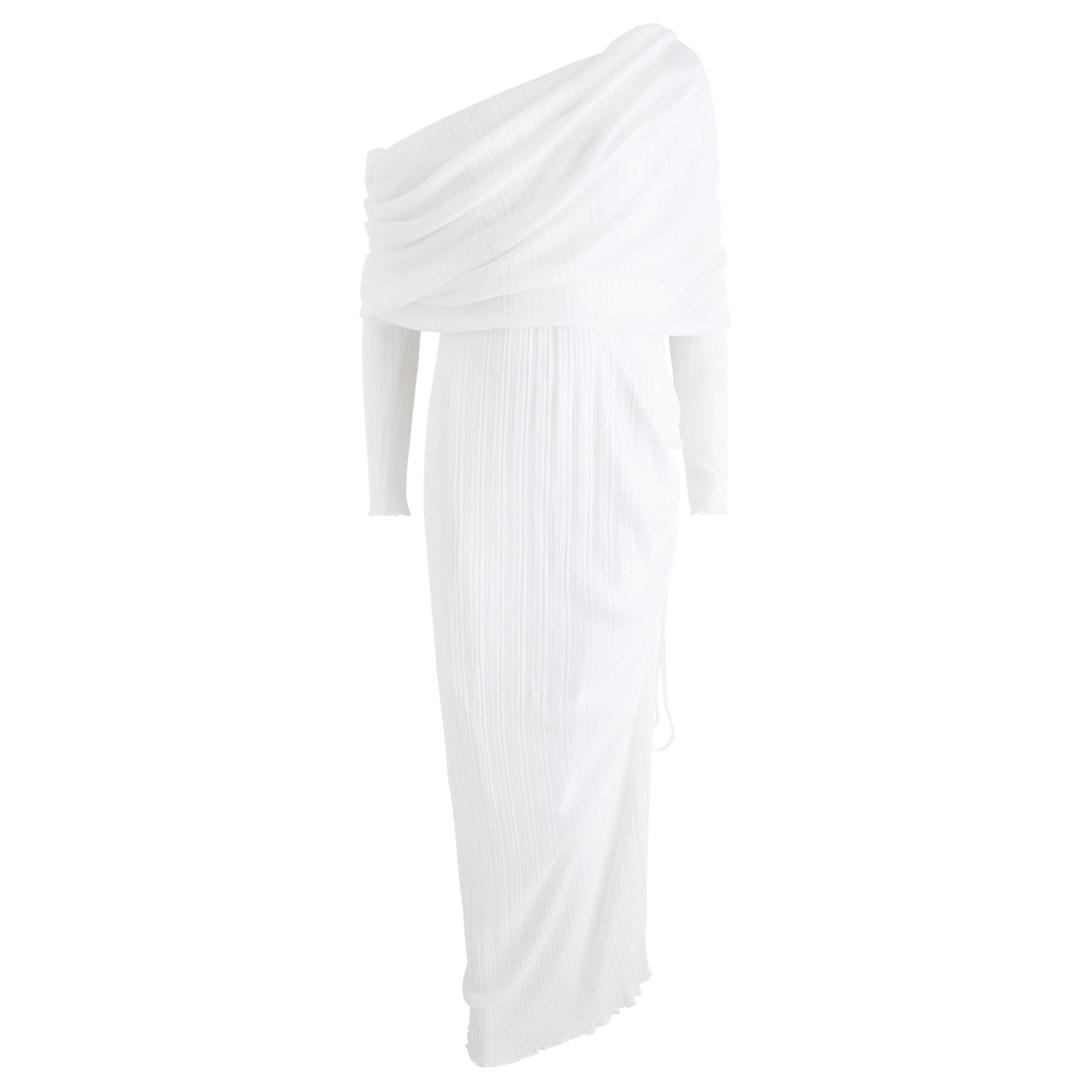 WHITE - Alaia - OFF SHOULDER DRESS