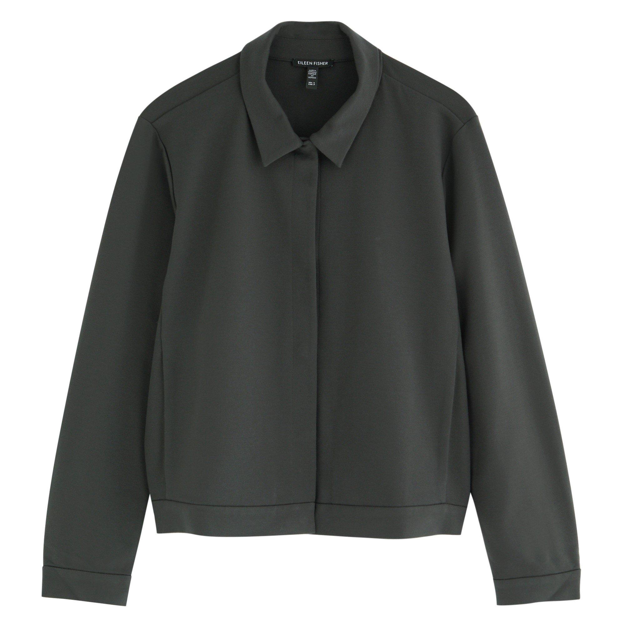 CHARCOAL - Eileen Fisher - J CLASSIC COLLAR SHORT JACKET