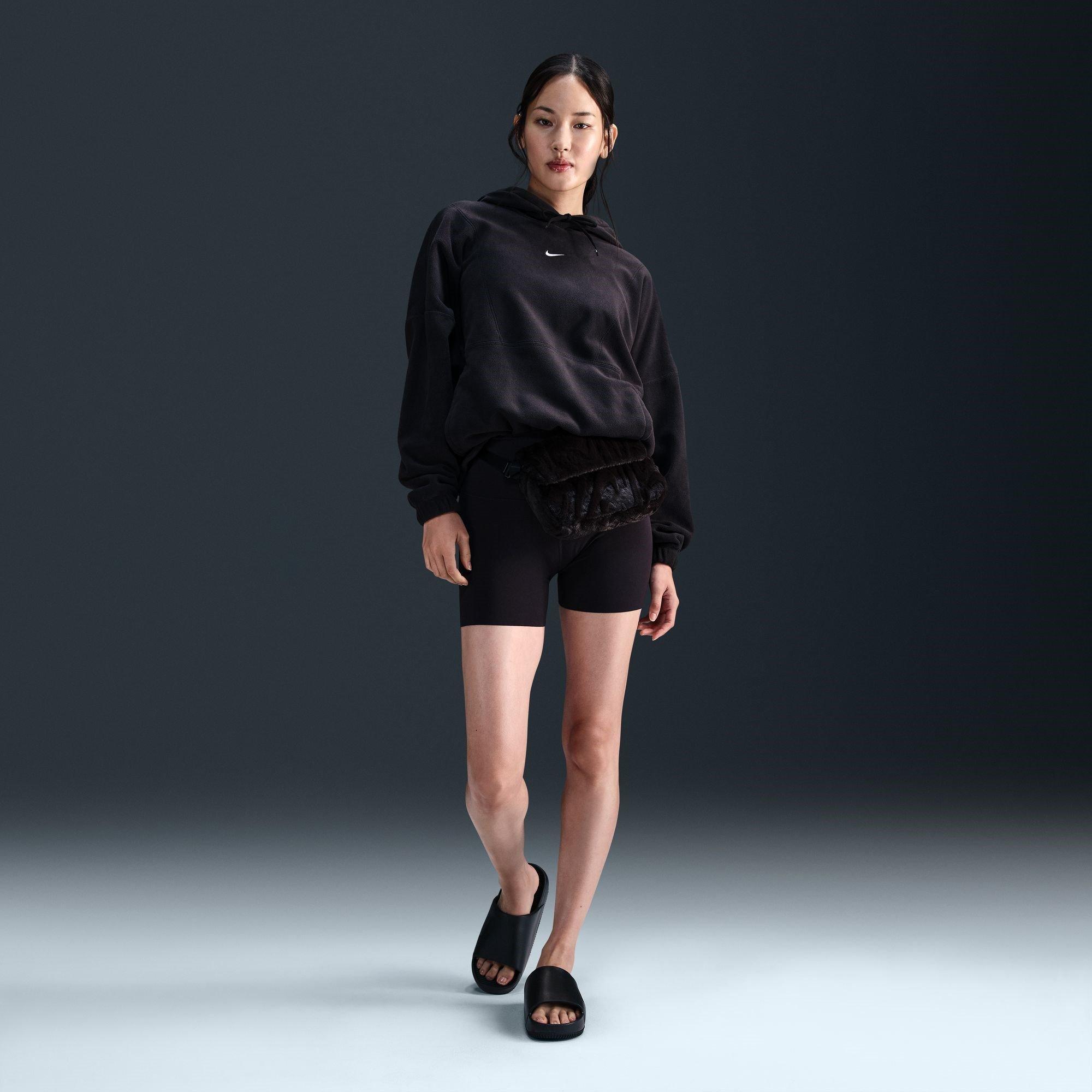 Schwarz - Nike - Logo Fleece Hoodie Womens - 4