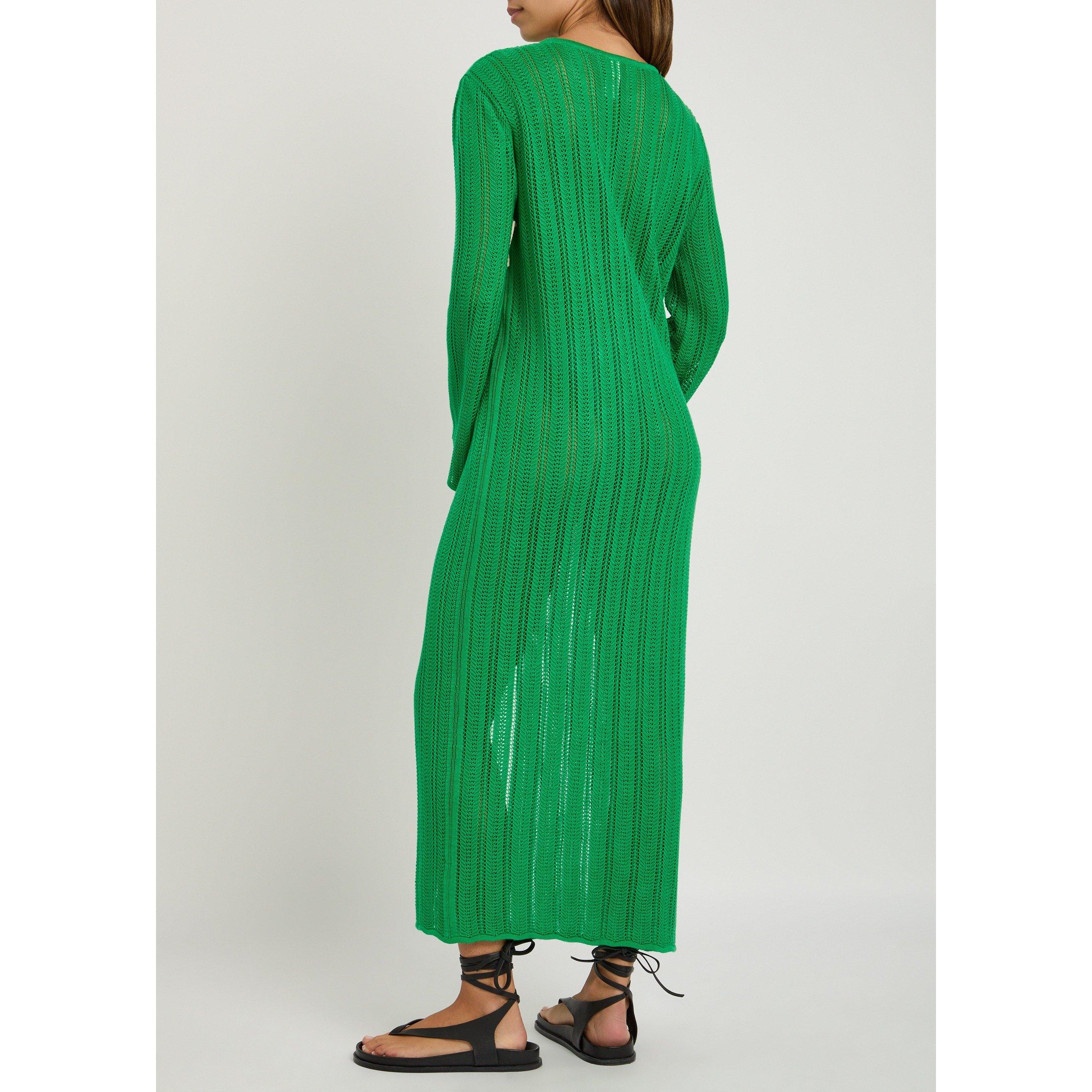 GREEN - Baobab - Women's Mamu Maxi Slim-Fit Knitted Dress - 3