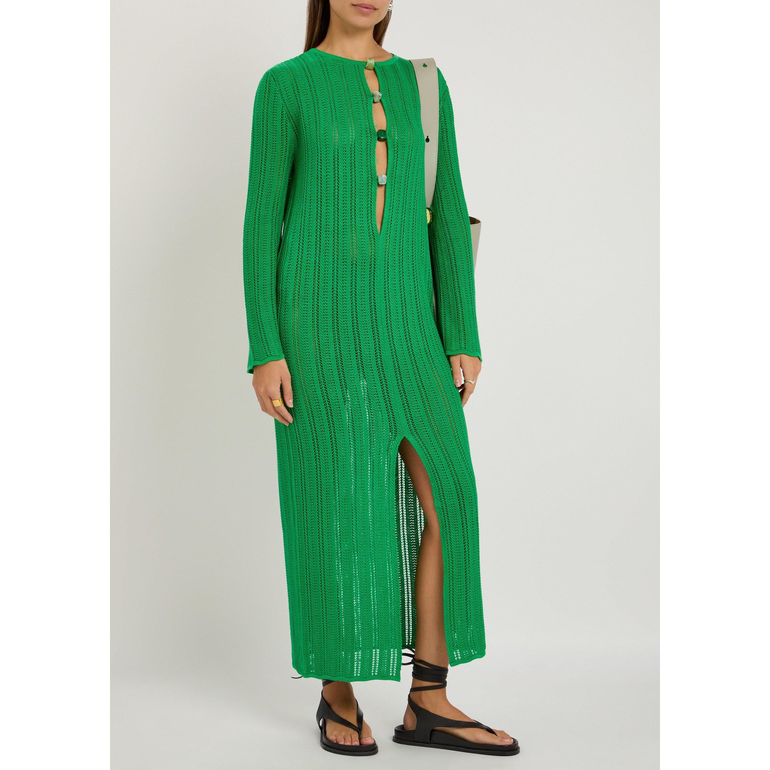 GREEN - Baobab - Women's Mamu Maxi Slim-Fit Knitted Dress - 5