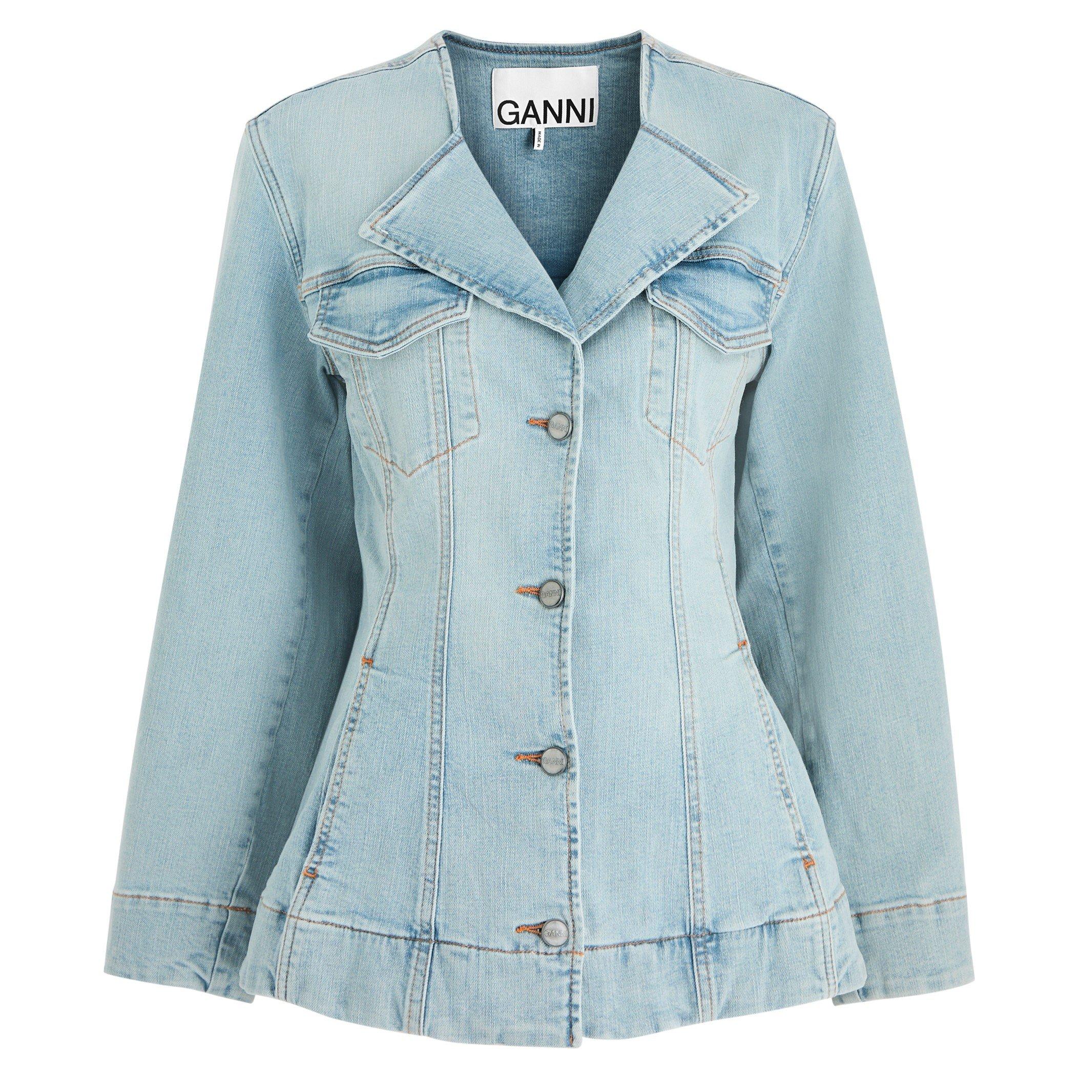 DENIM - Ganni - Tint Denim Fitted Blazer