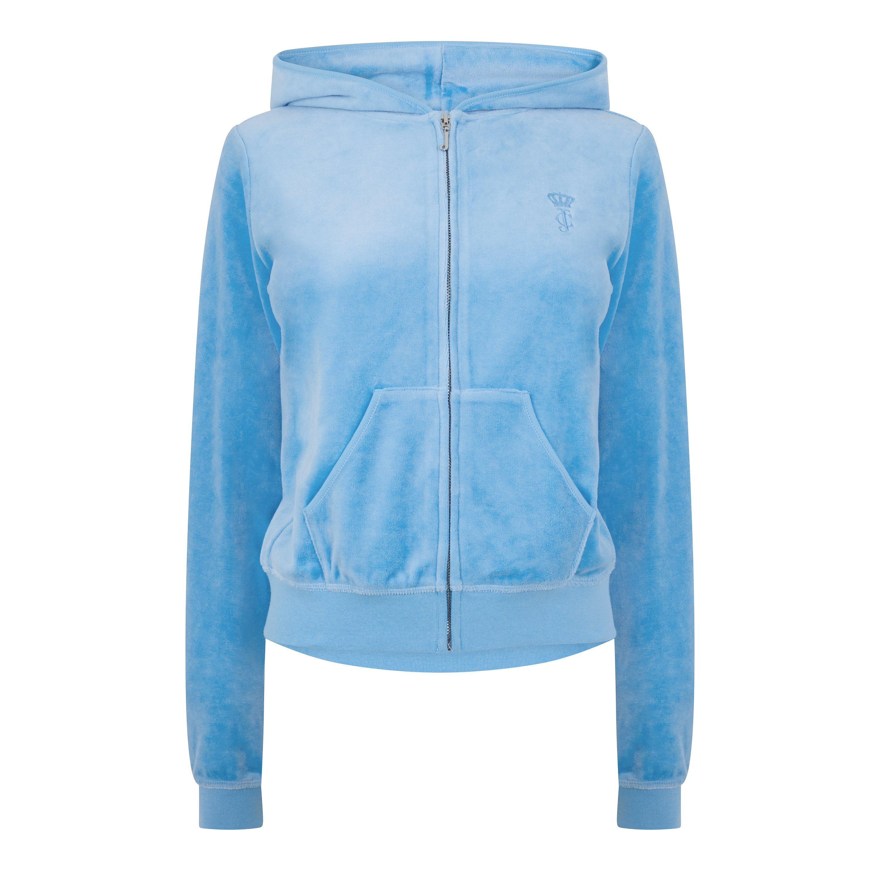 BLUE - Juicy Couture - Women's Robyn Velour Zip Hoodie - 1