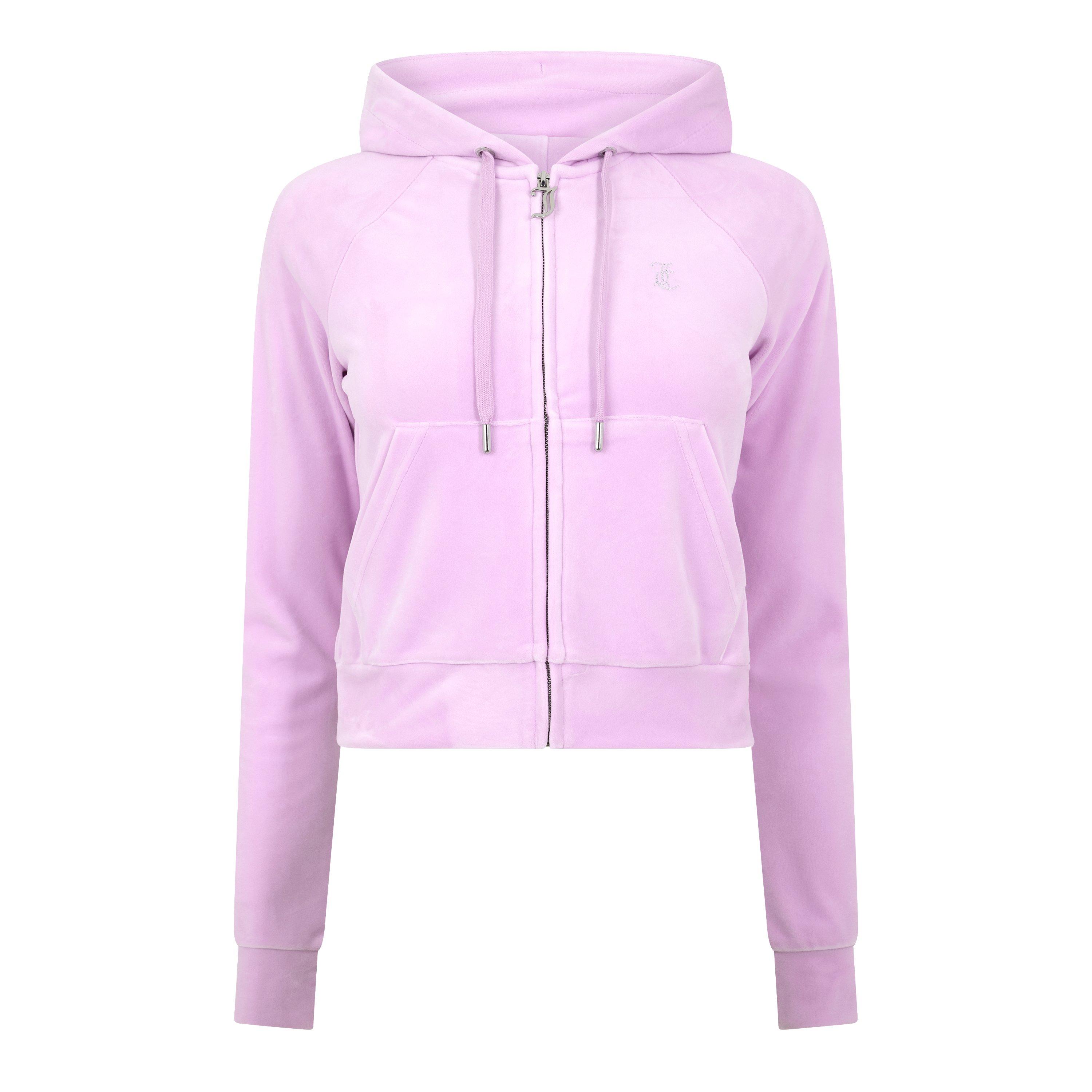 Women's Madison Velour Cropped Zip Hoodie