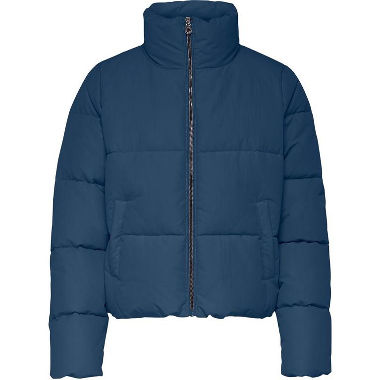 Bleu - Only - Moncler Enfant logo-print parka jacket Weiß - 5