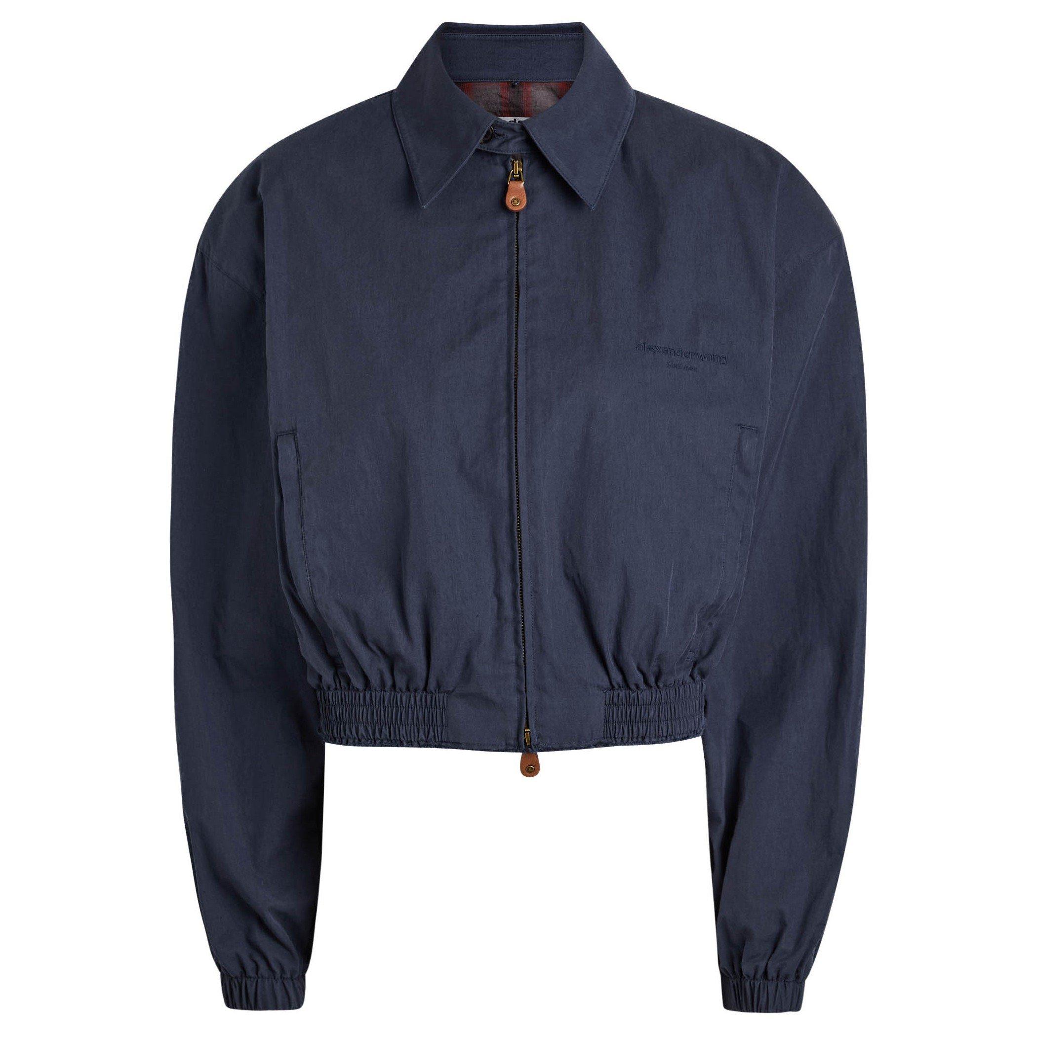NAVY - Alexander Wang - HARRINGTON JACKET W/ ELASTICAT