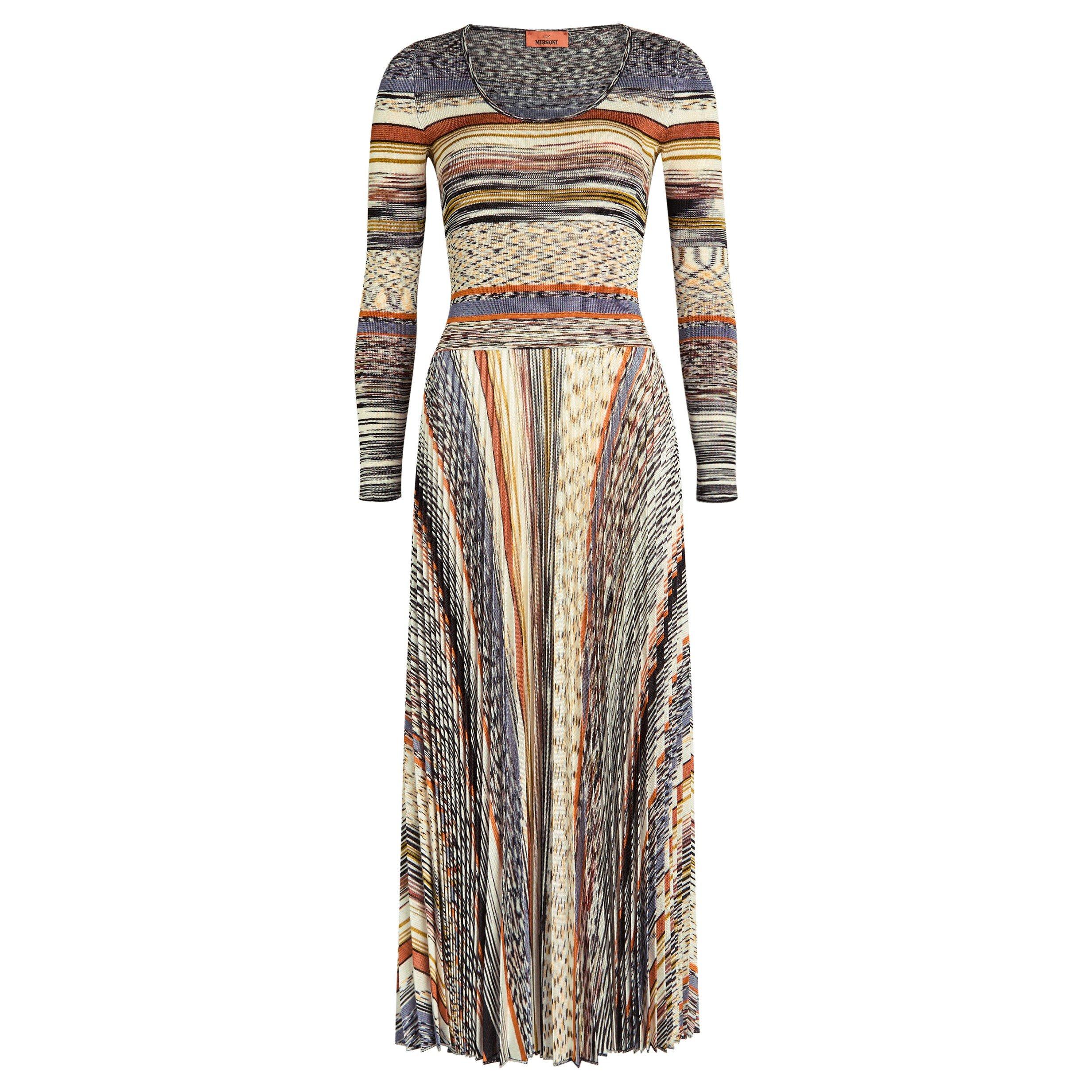 MULTICOLOURED - Missoni - LD LS PLEATED SKIRT DRESS
