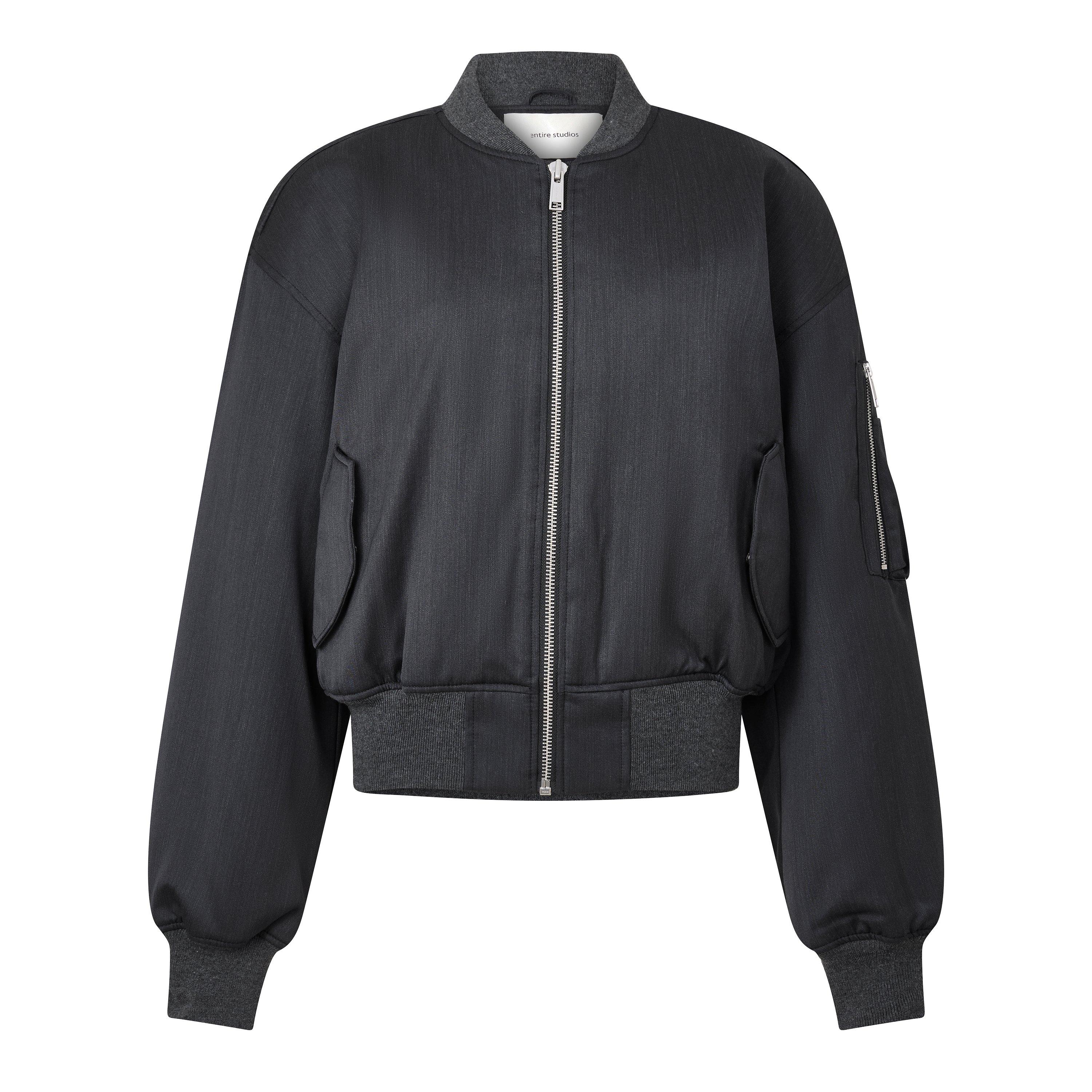 GREY - Entire Studios - JA CROPPED BROAD BOMBER S - 1