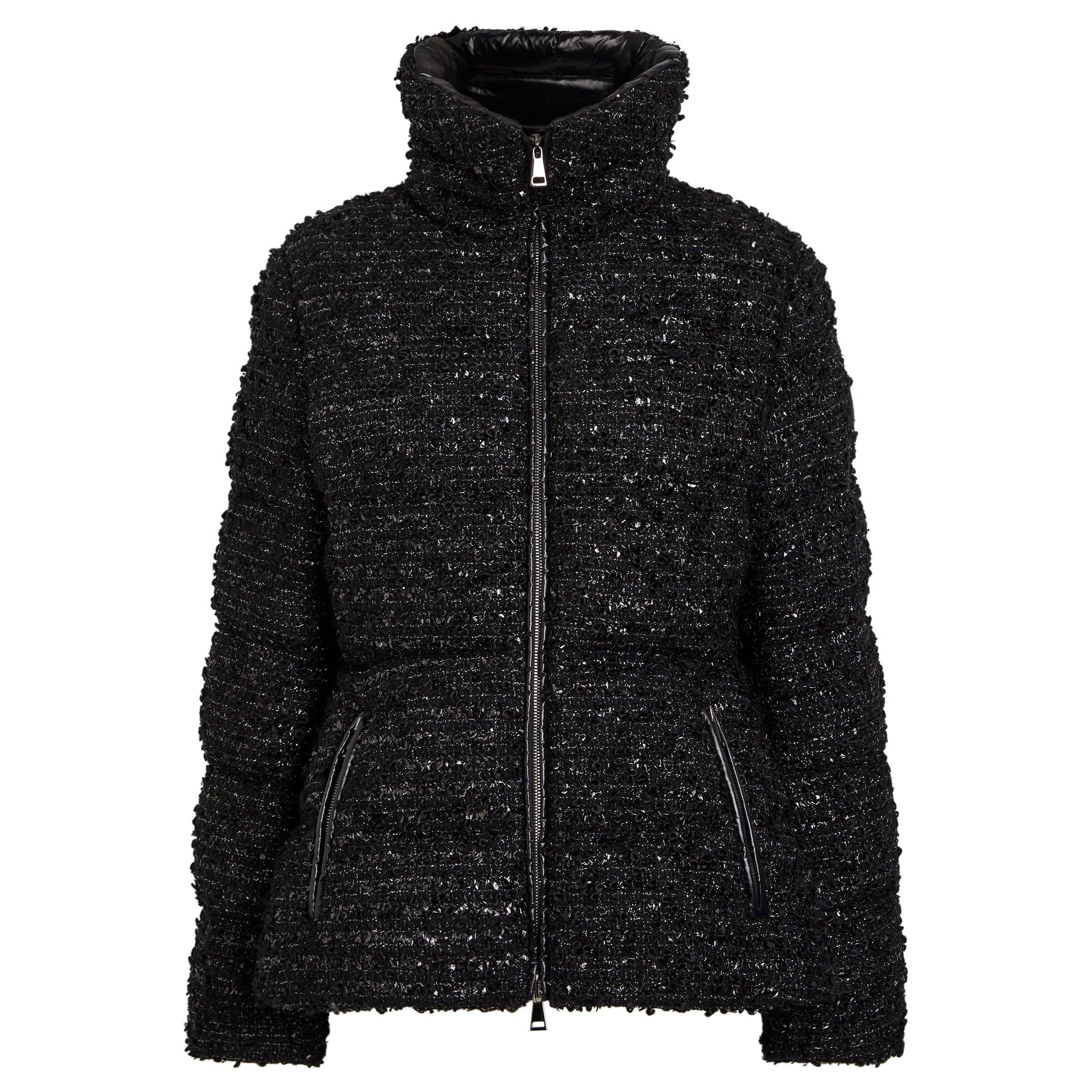 BLACK - Moncler - Women's Urbel Wool Slim-Fit Short Puffer Jacket - 1