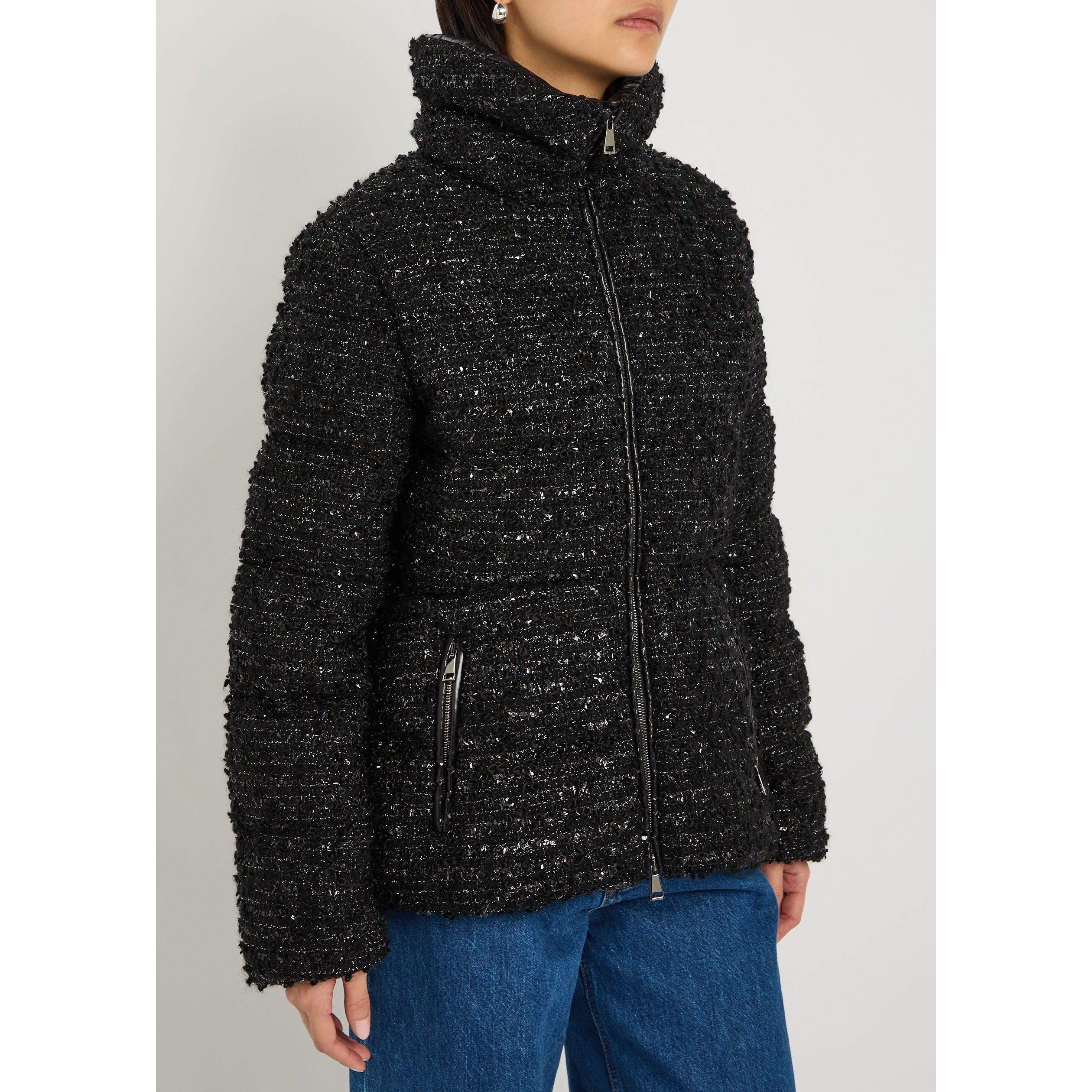 BLACK - Moncler - Women's Urbel Wool Slim-Fit Short Puffer Jacket - 2
