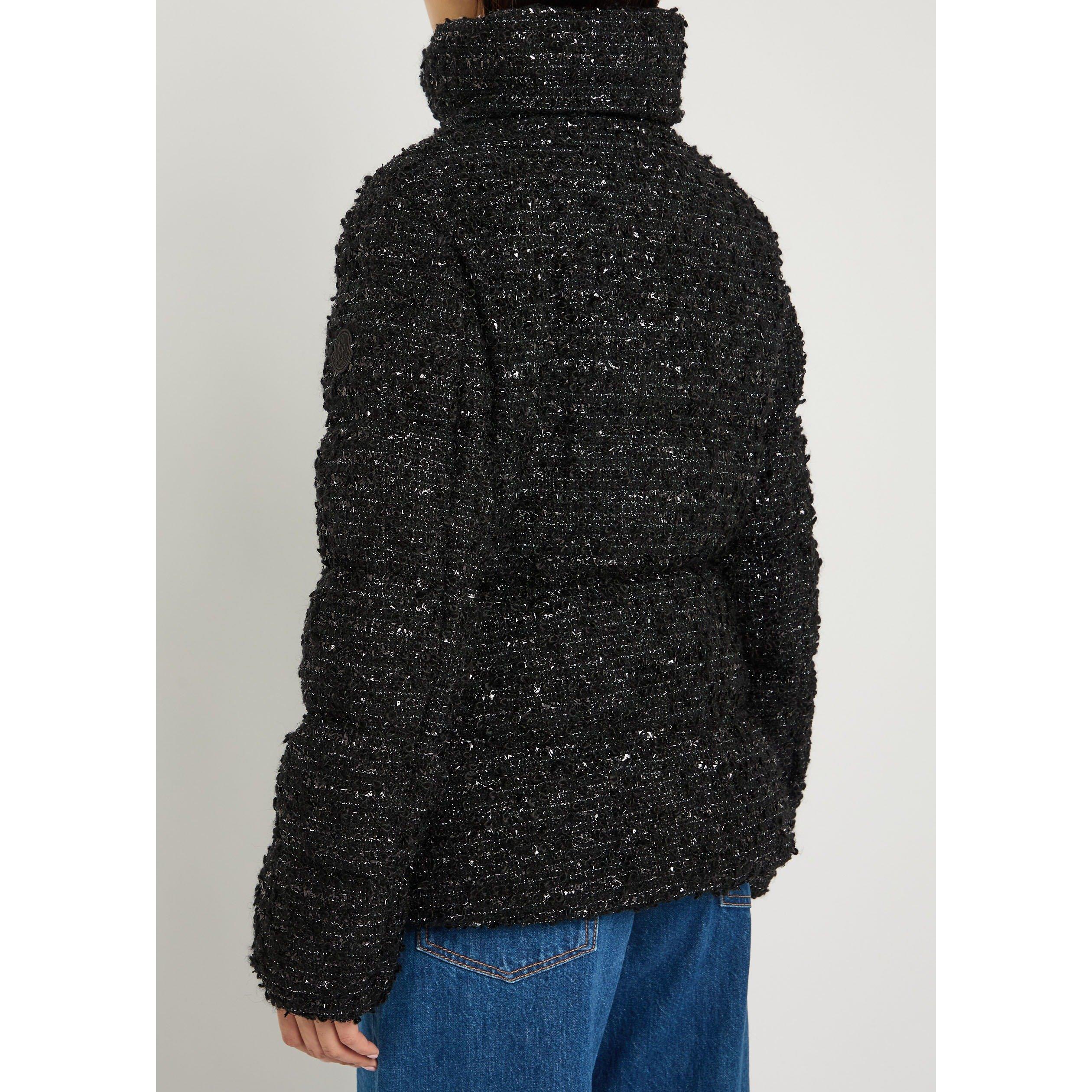 BLACK - Moncler - Women's Urbel Wool Slim-Fit Short Puffer Jacket - 3
