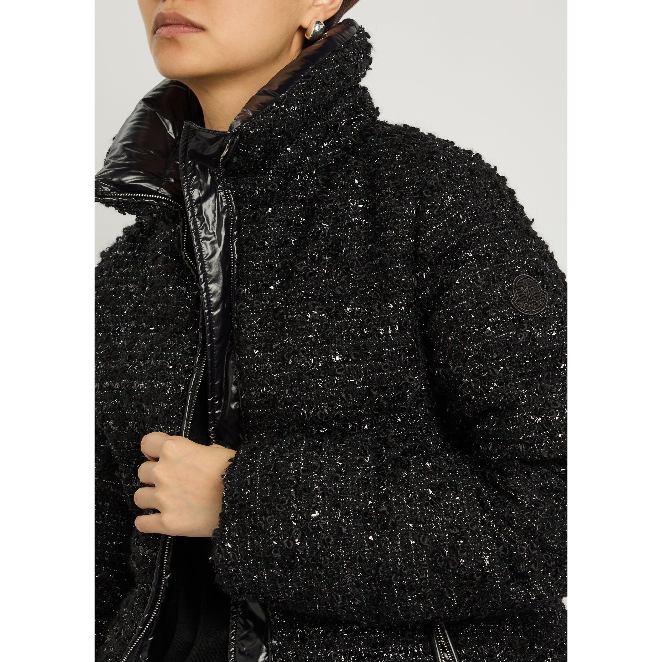 BLACK - Moncler - Women's Urbel Wool Slim-Fit Short Puffer Jacket - 4