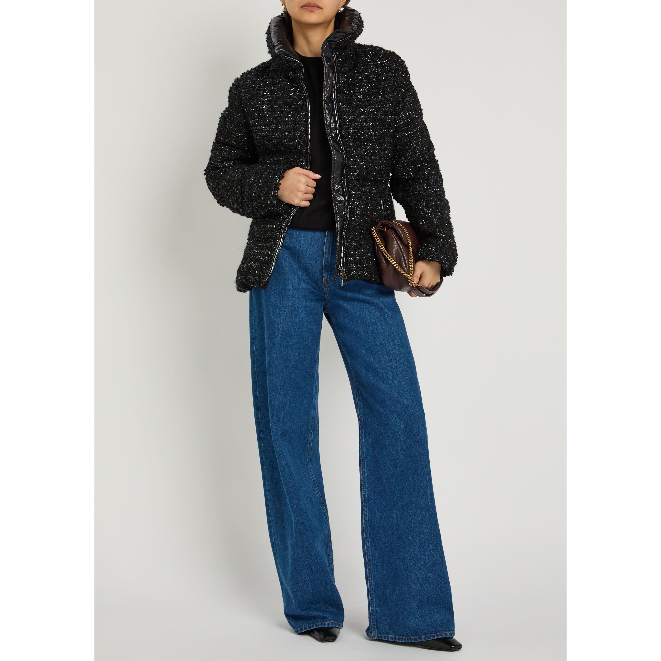 BLACK - Moncler - Women's Urbel Wool Slim-Fit Short Puffer Jacket - 5