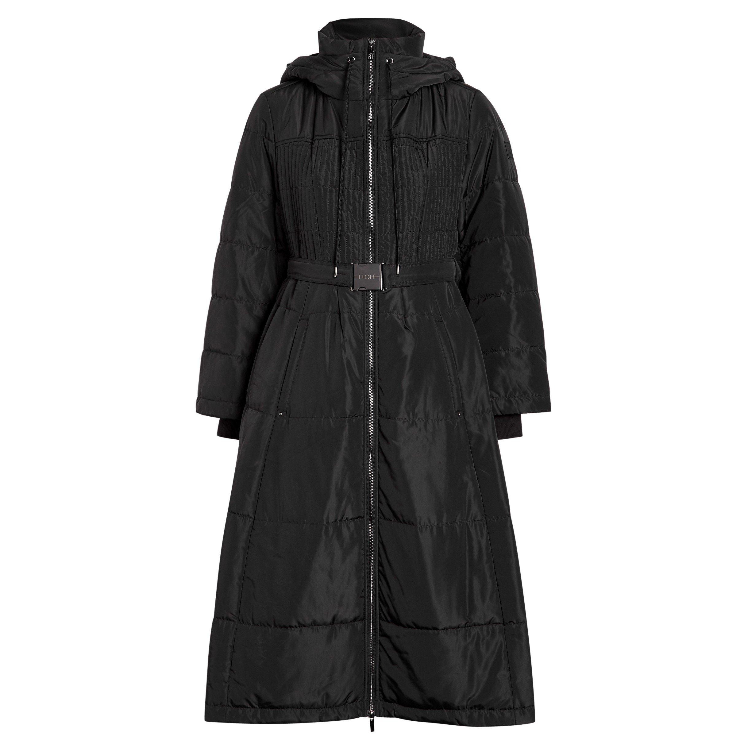 BLACK - High - C SCUTTLE BELTED PUFFER COAT