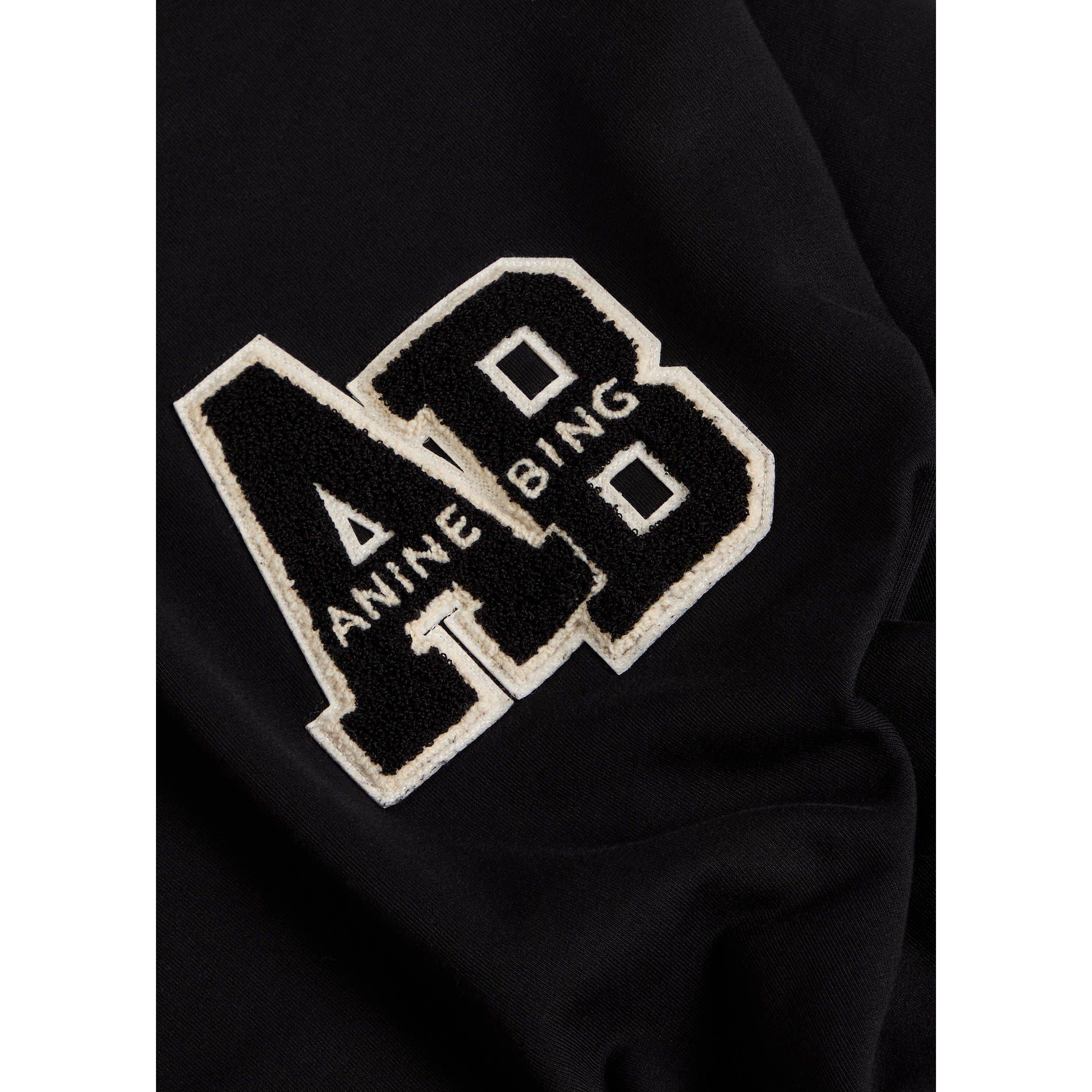 BLACK - Anine Bing - SW MILES LETTERMAN SWEATSHIRT - 4