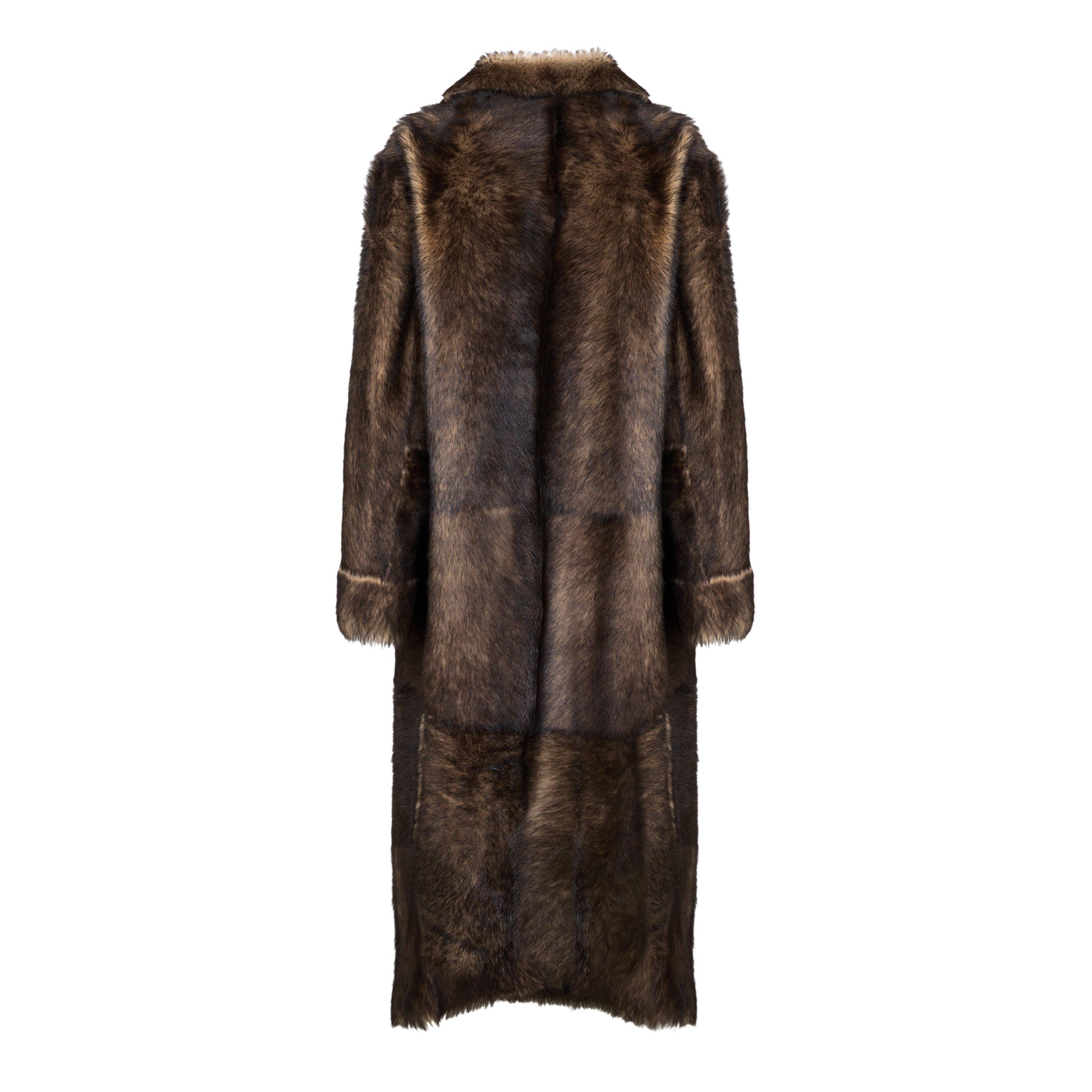 BROWN - Arma - Women's Amari Lamb Tuscany Calf-Length Shearling Jacket - 2