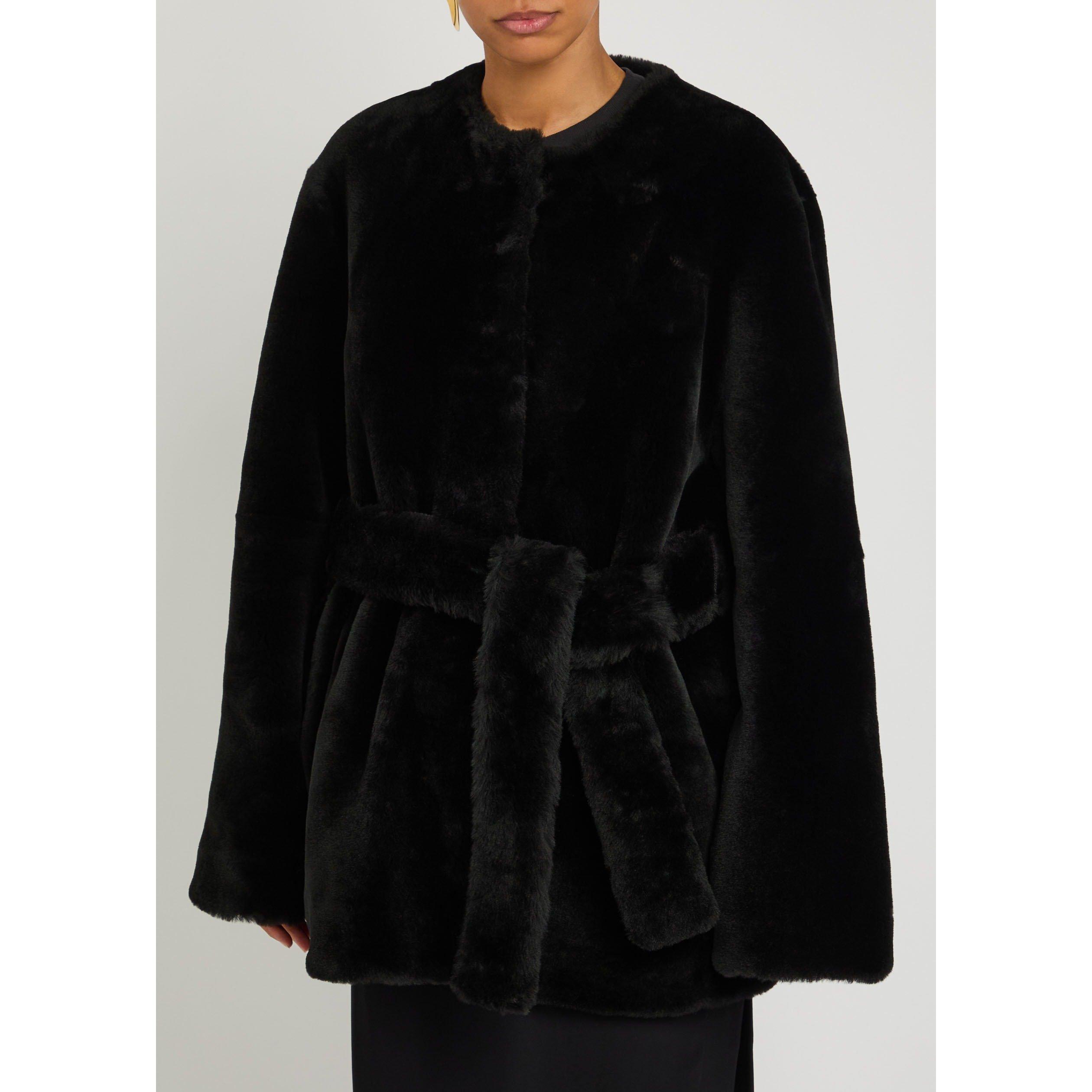 BLACK - Toteme - PLUSH SHEARLING JACKET - 2