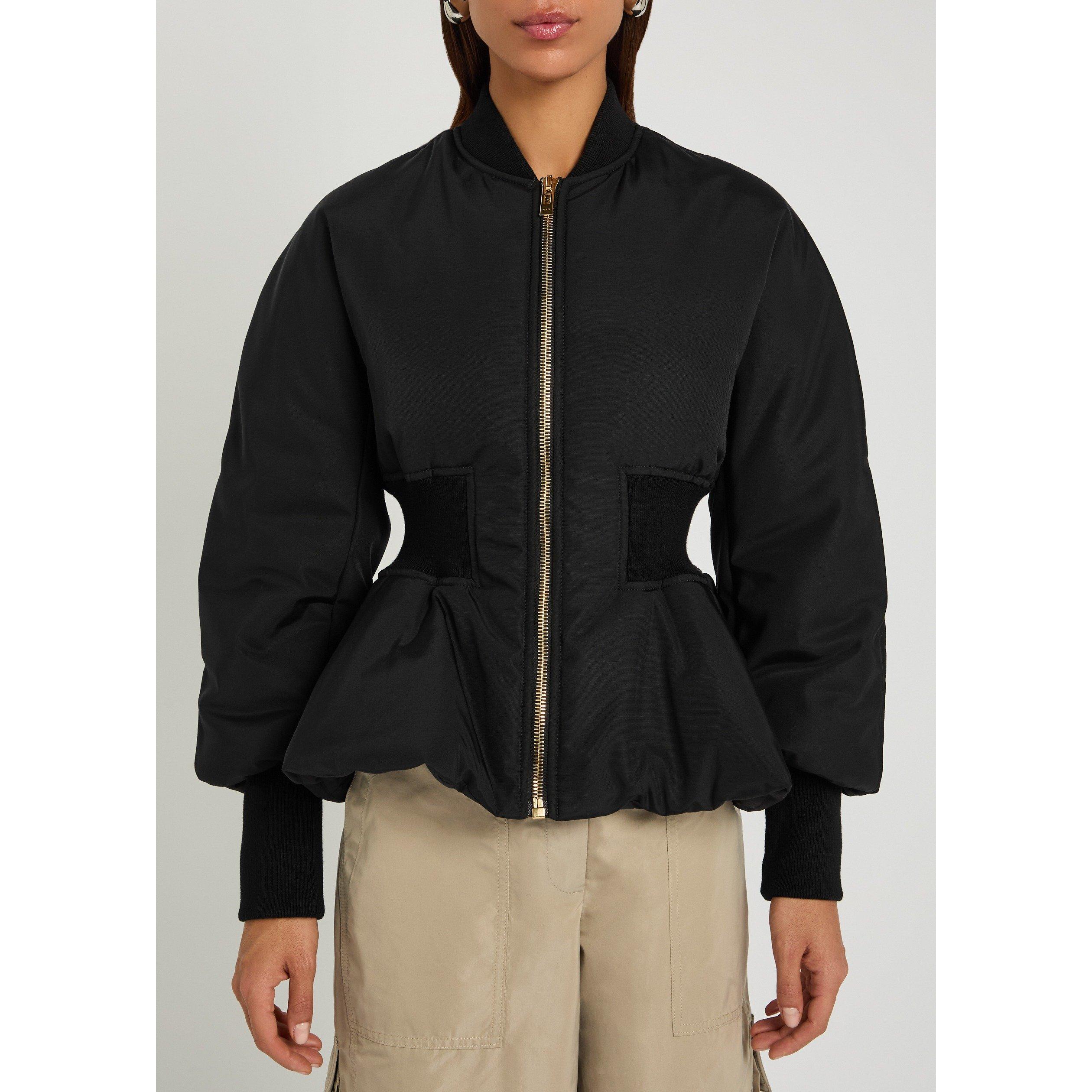 BLACK - Alaia - PEPLUM BOMBER JACKET - 2