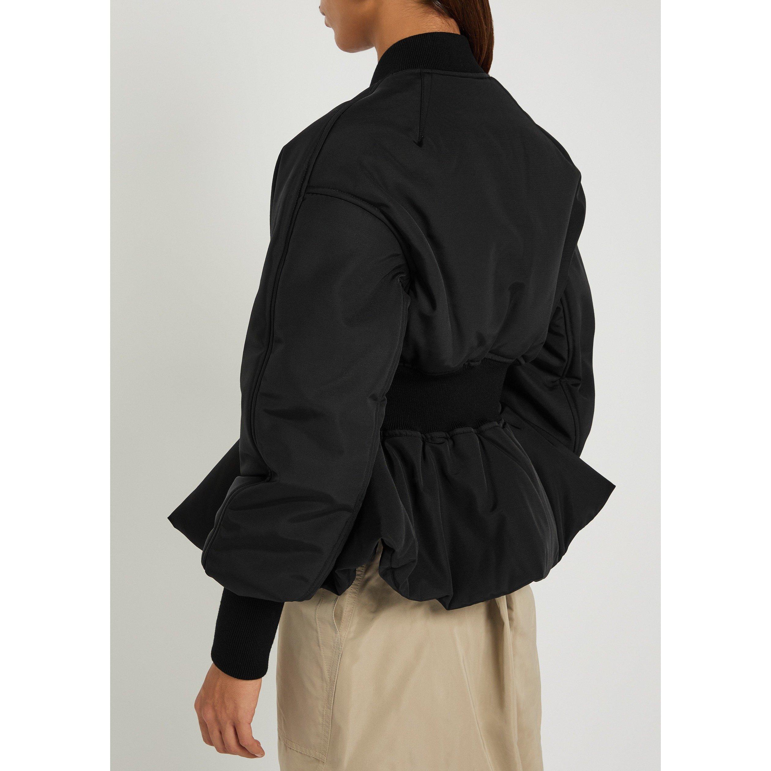 BLACK - Alaia - PEPLUM BOMBER JACKET - 3