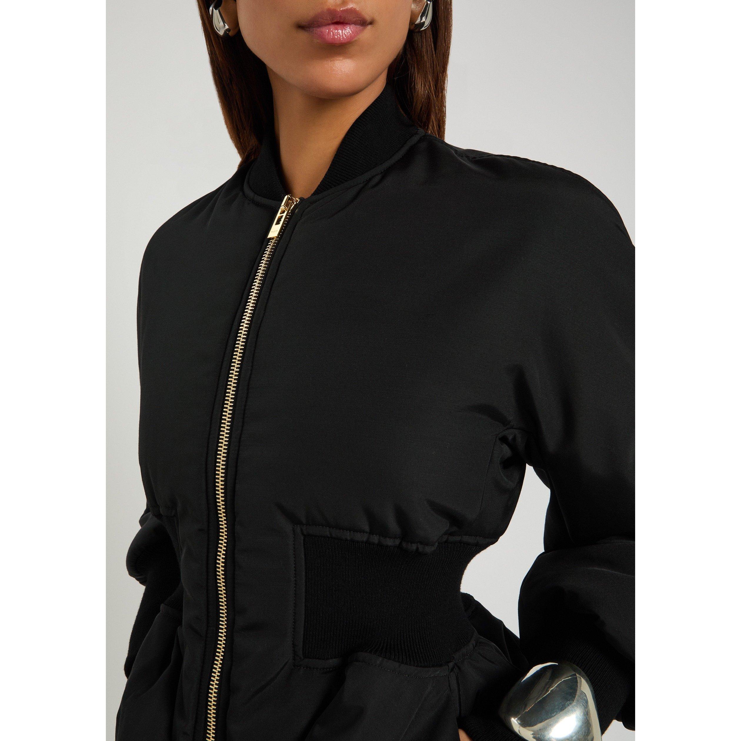 BLACK - Alaia - PEPLUM BOMBER JACKET - 4