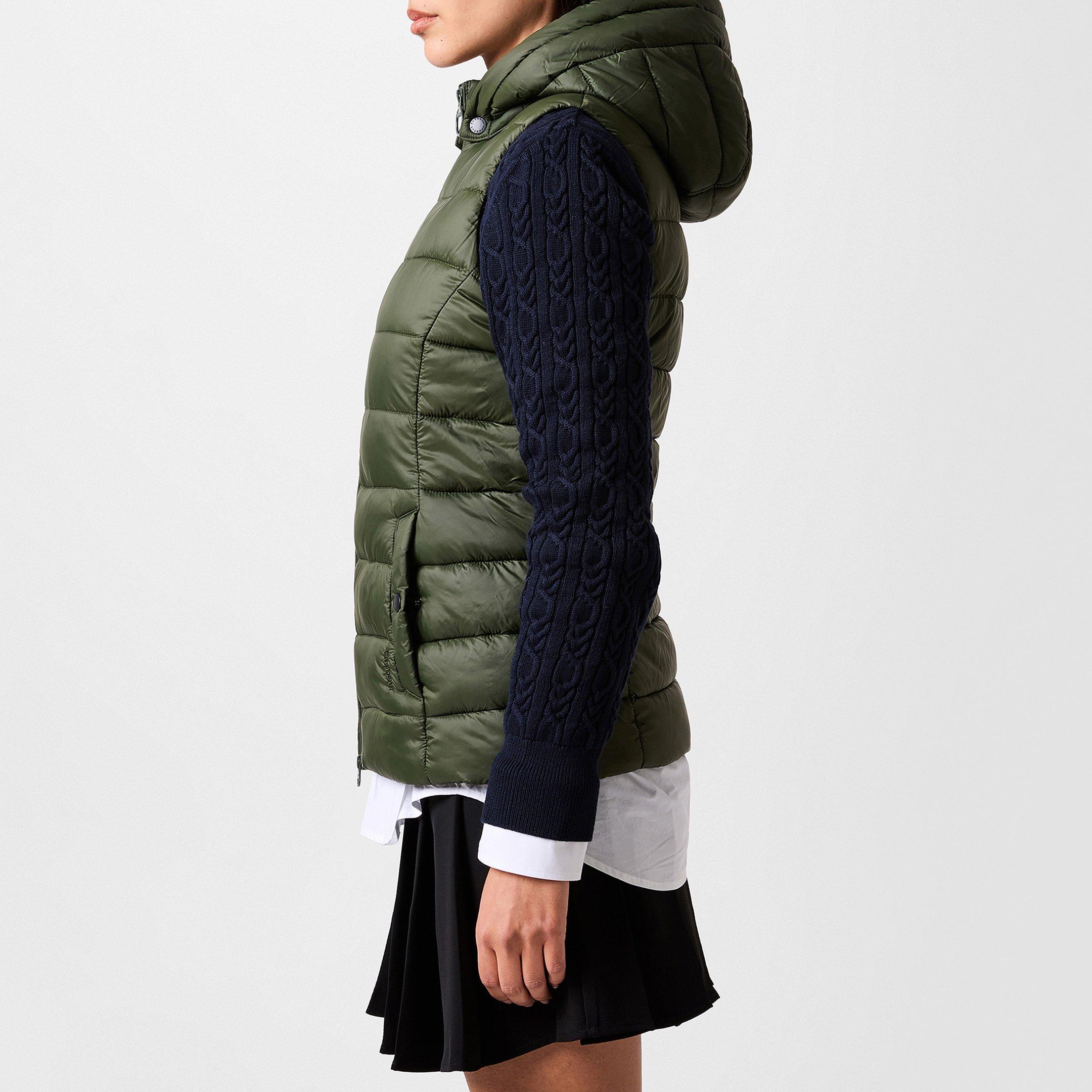Sage - Barbour - Women's Shaw Baffle Quilted Hooded Short Gilet - 2