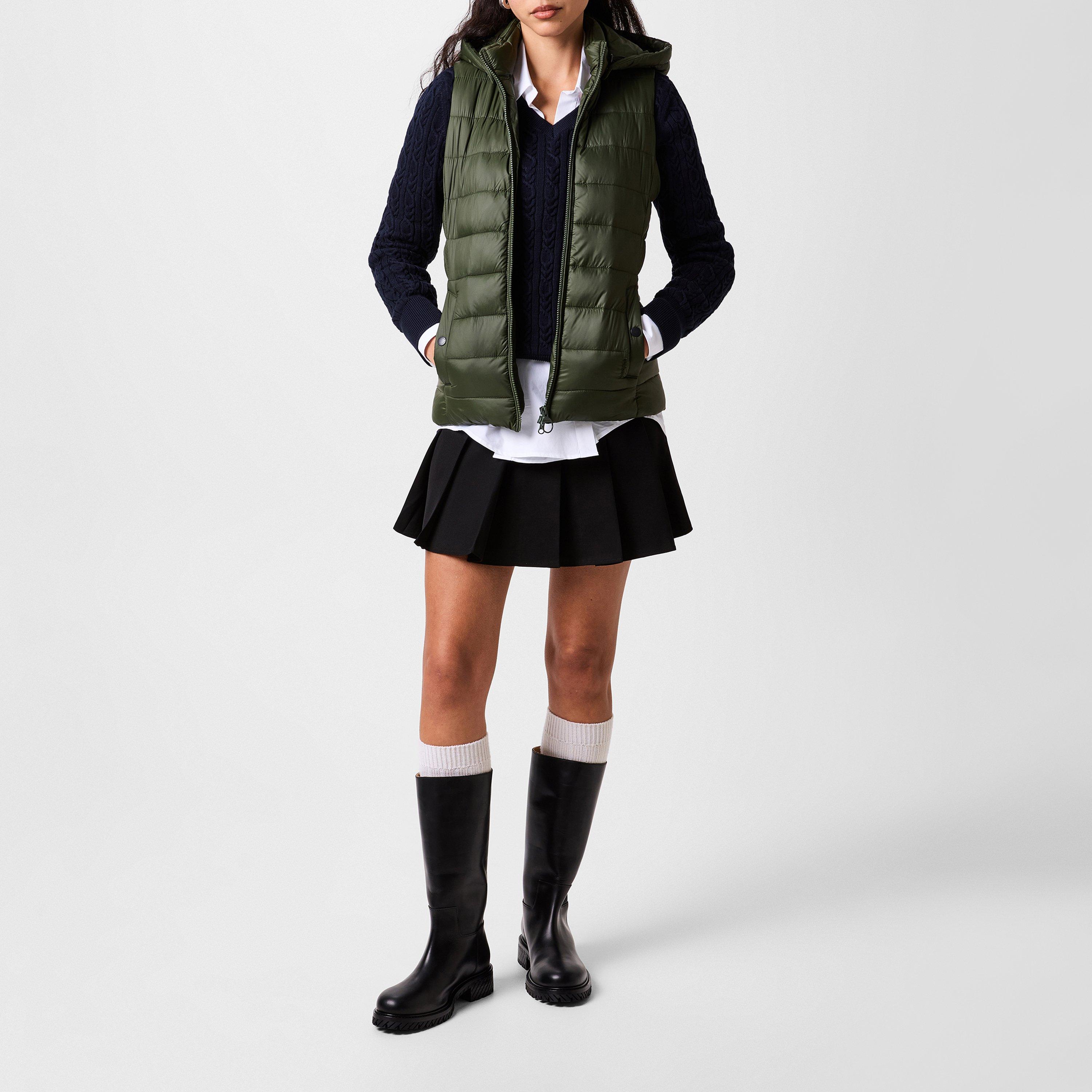 Sage - Barbour - Women's Shaw Baffle Quilted Hooded Short Gilet - 4