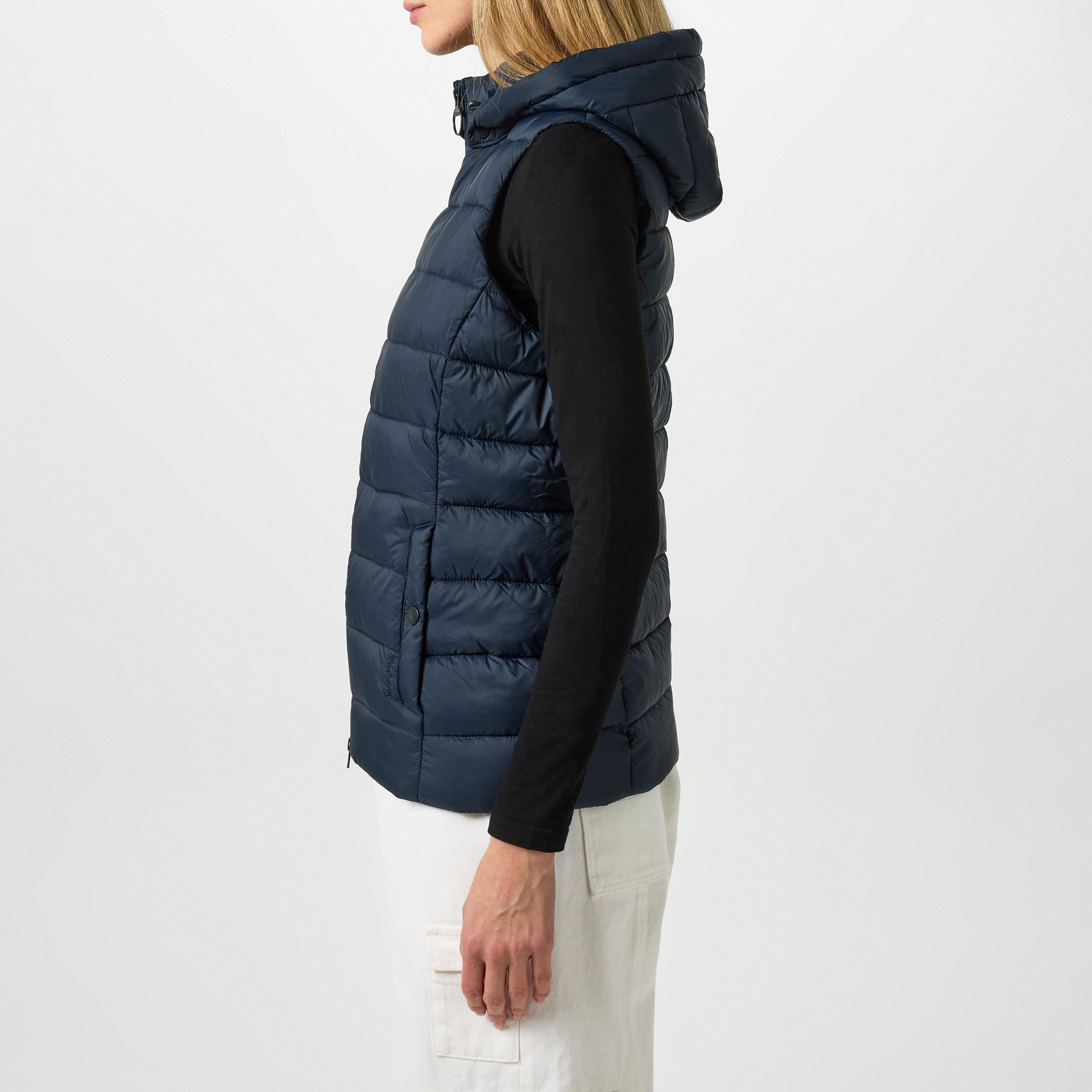Dk Navy - Barbour - Women's Shaw Baffle Quilted Hooded Short Gilet - 2