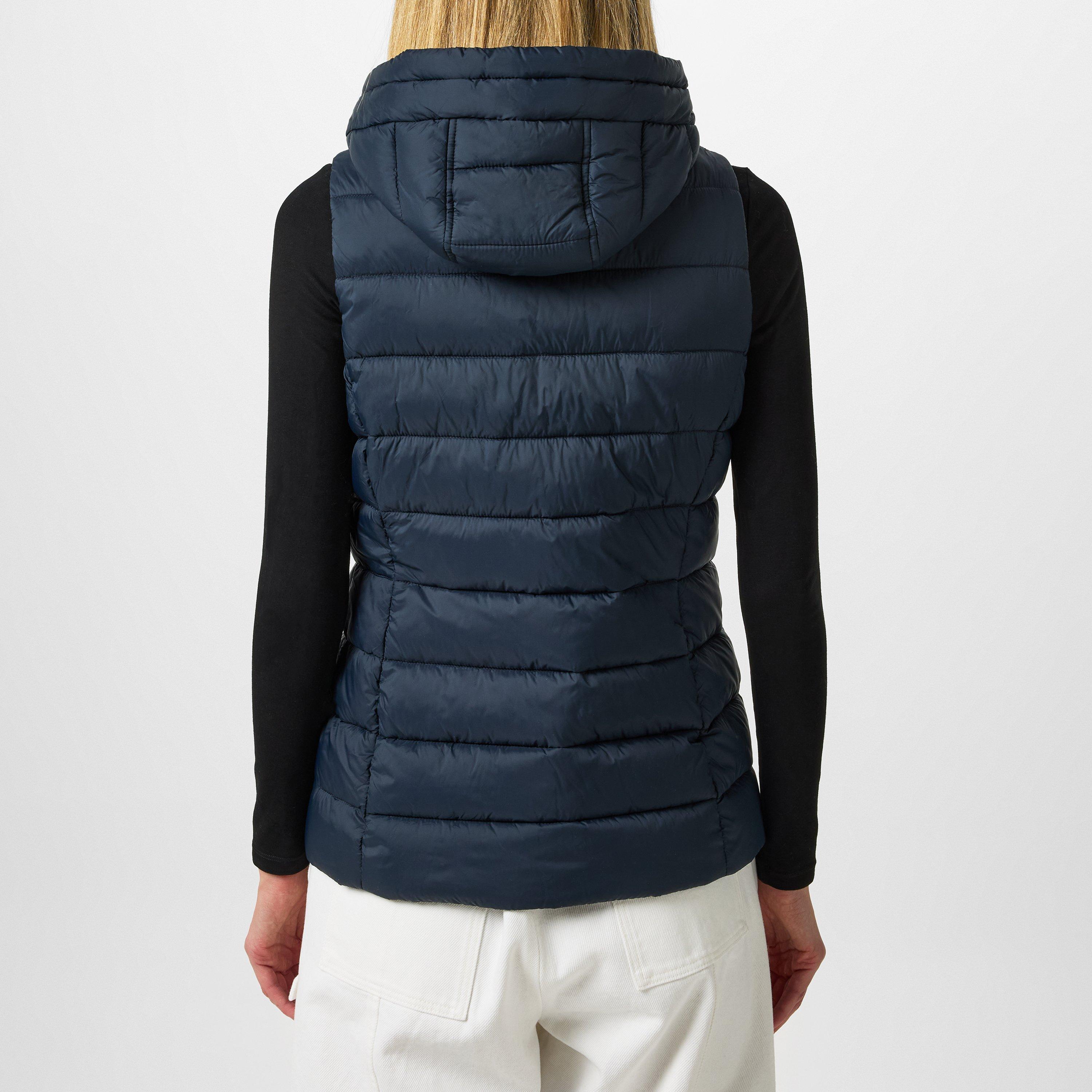 Dk Navy - Barbour - Women's Shaw Baffle Quilted Hooded Short Gilet - 3