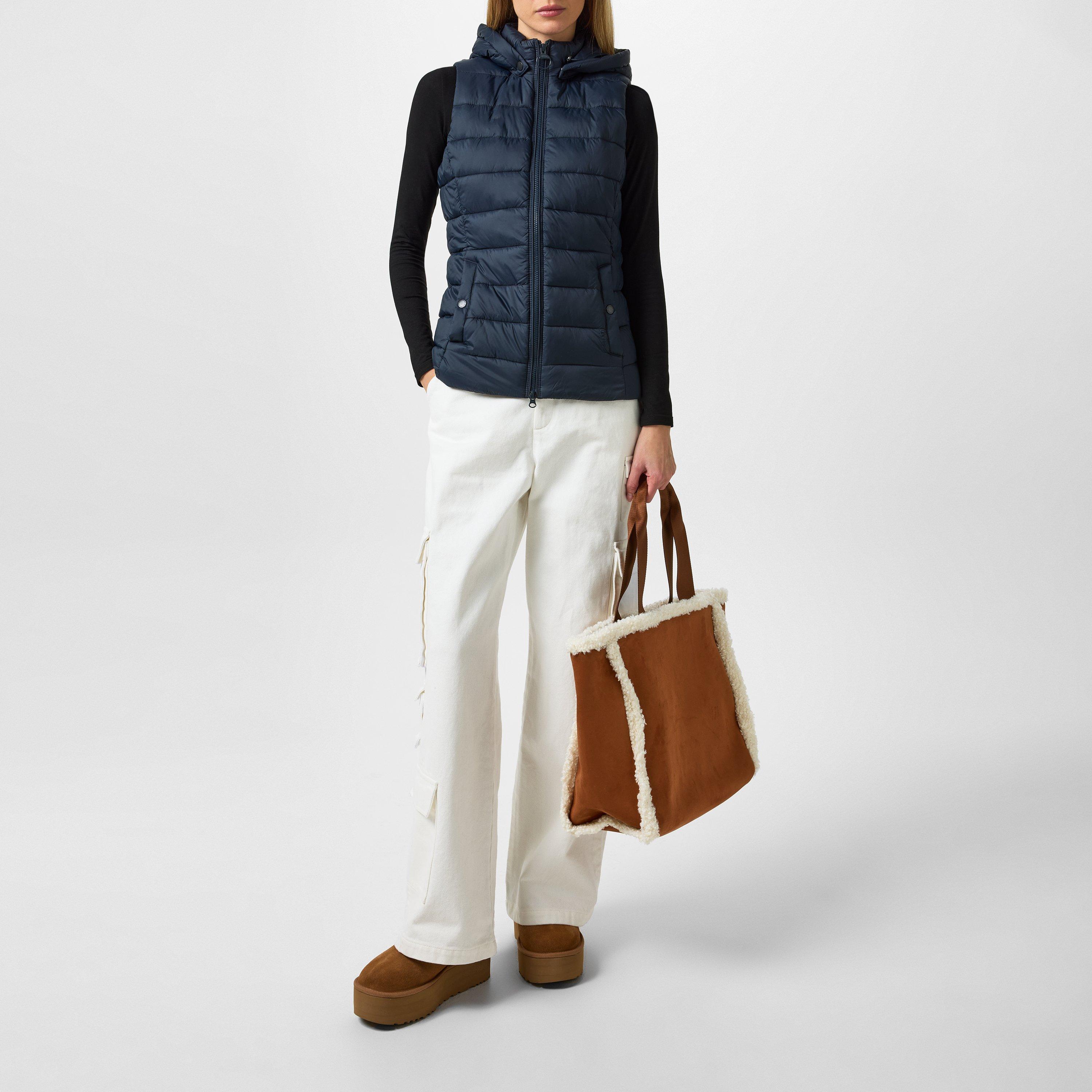 Dk Navy - Barbour - Women's Shaw Baffle Quilted Hooded Short Gilet - 4