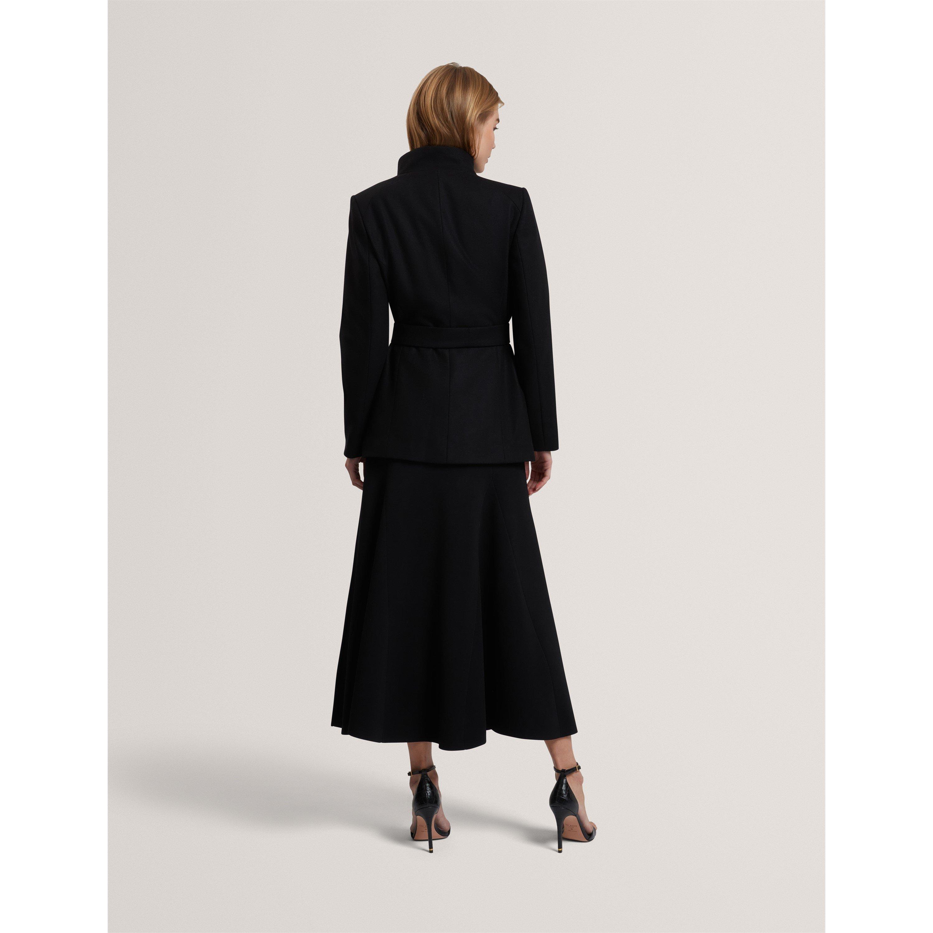 Black - Ted Baker - Womens  Wool Short Belted Overcoat - 6